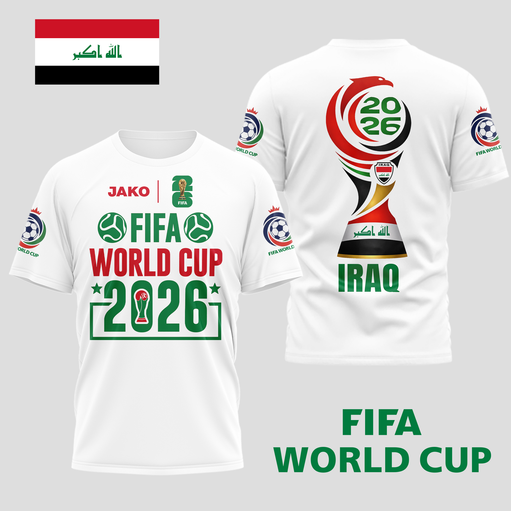 Iraq | Premium World Cup Spirit 2026 World Cup 2026 3D T-Shirt TTH210536 - Image 2