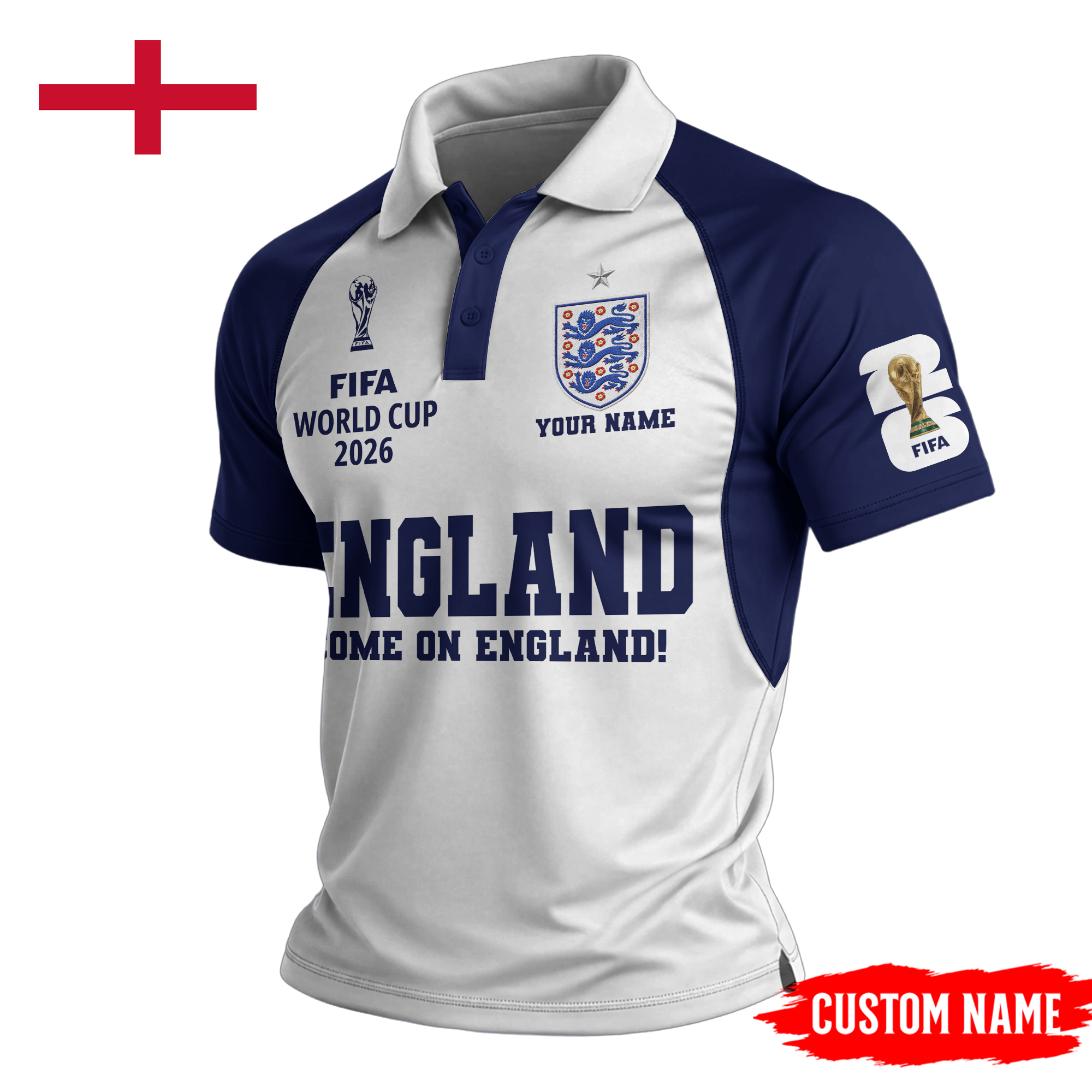 England | Premium FIFA World Cup World Cup 2026 Legacy Polo Shirt TTH210535 - Image 2
