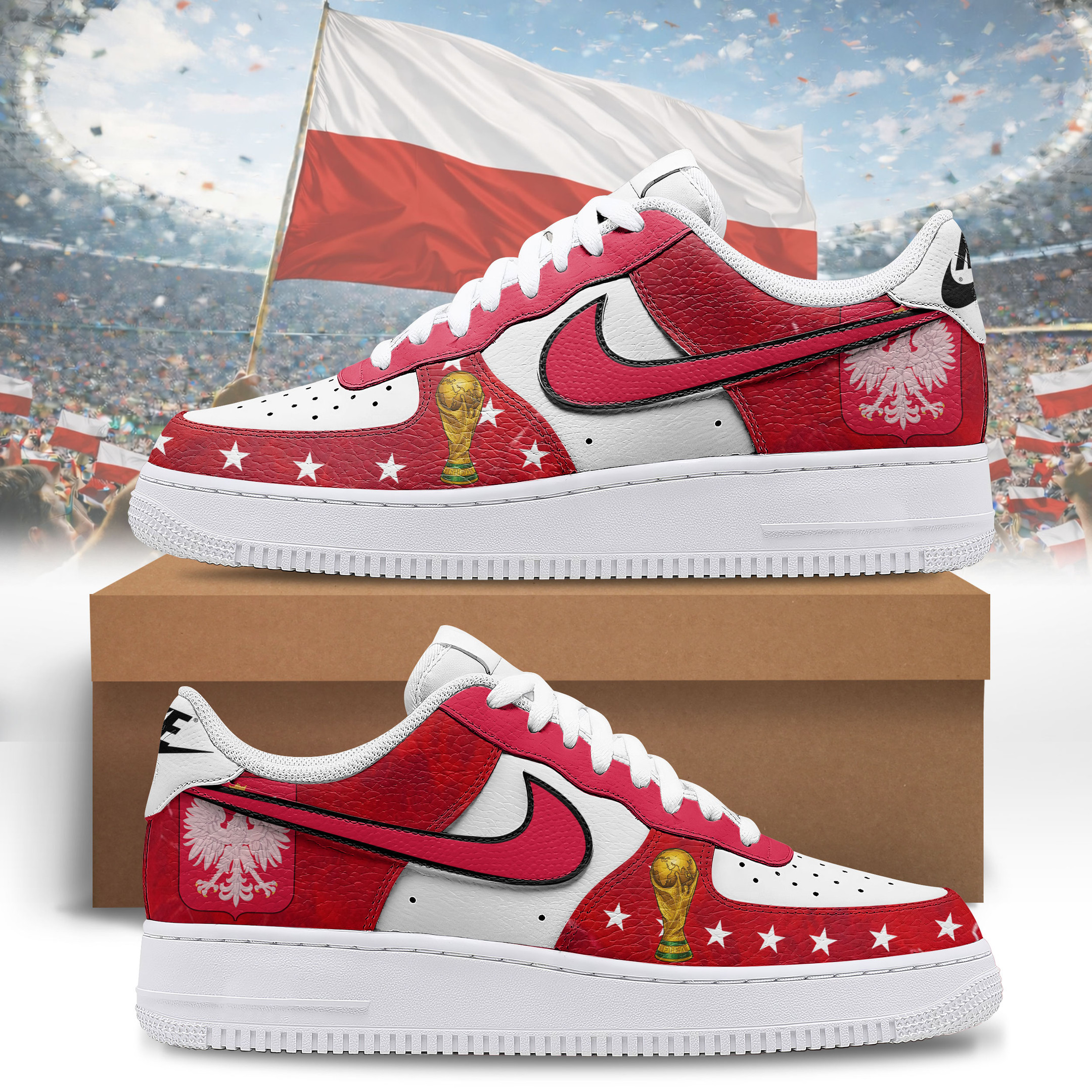 Poland – Premium World Cup 2026 Victory Edition AF1 Shoes – Gift for Fans TTH190509 - Image 2