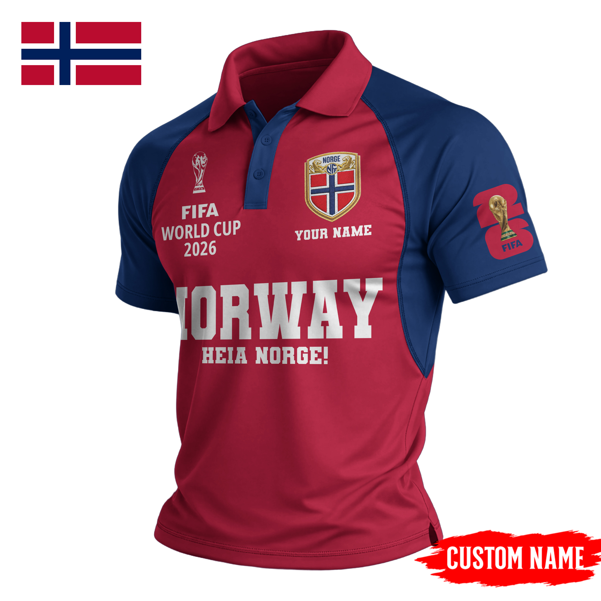Norway | Premium FIFA World Cup World Cup 2026 Legacy Polo Shirt TTH210535 - Image 2