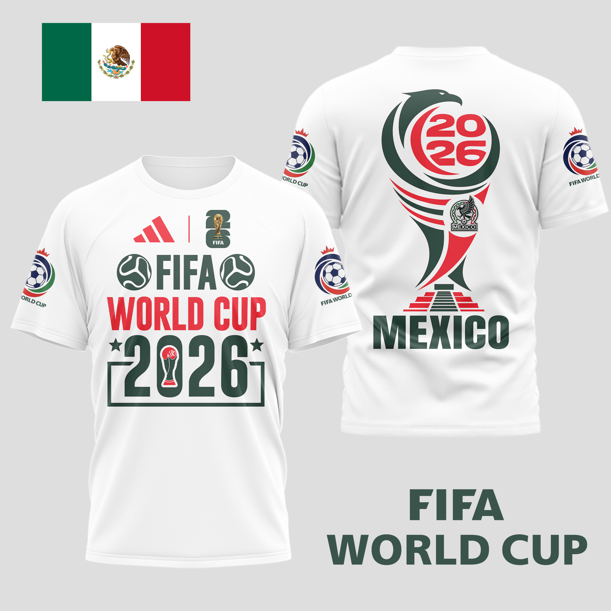 Mexico | Premium World Cup Spirit 2026 World Cup 2026 3D T-Shirt TTH210536 - Image 2