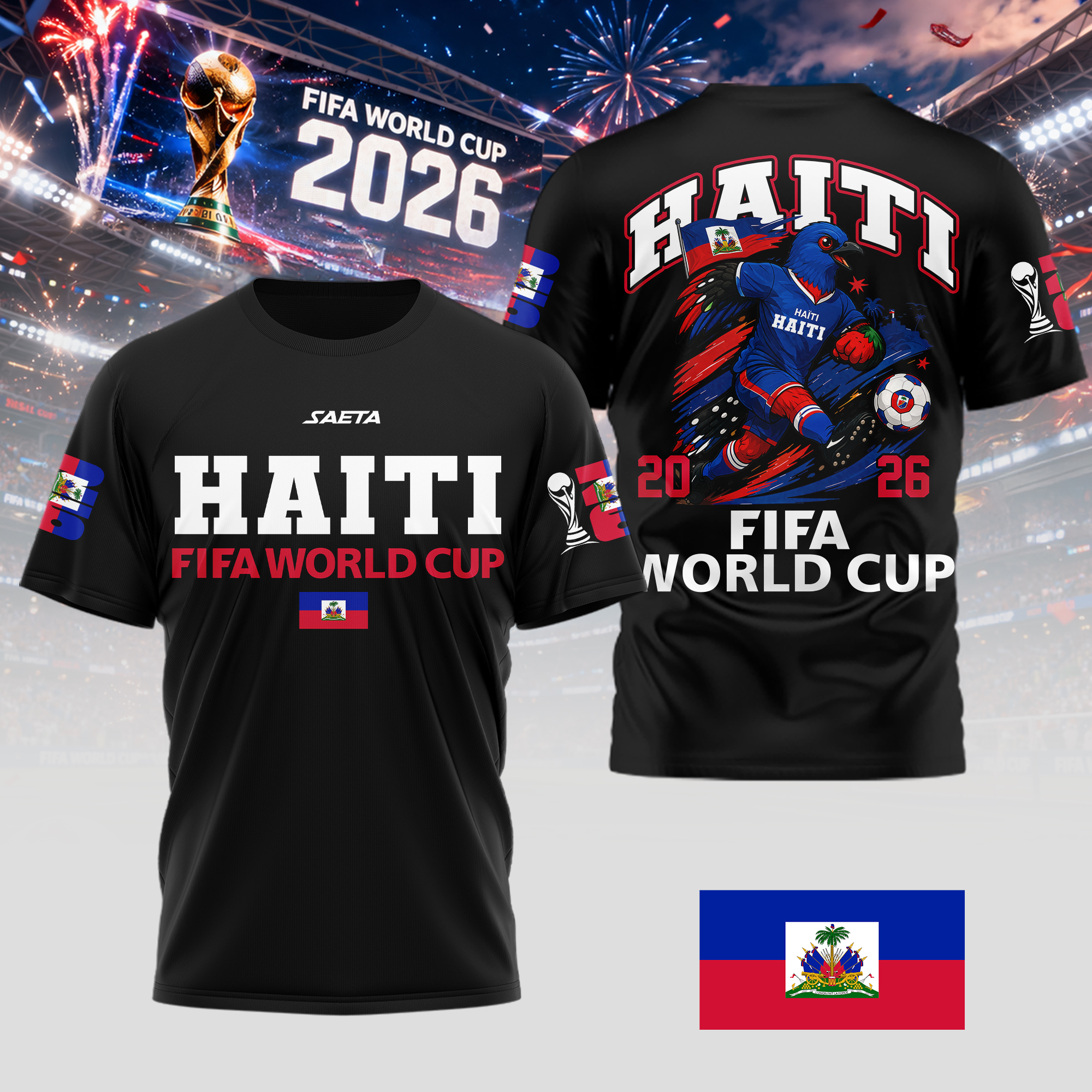 Haiti | Premium World Cup 2026 World Cup Mascot 3D Shirt TTH210541