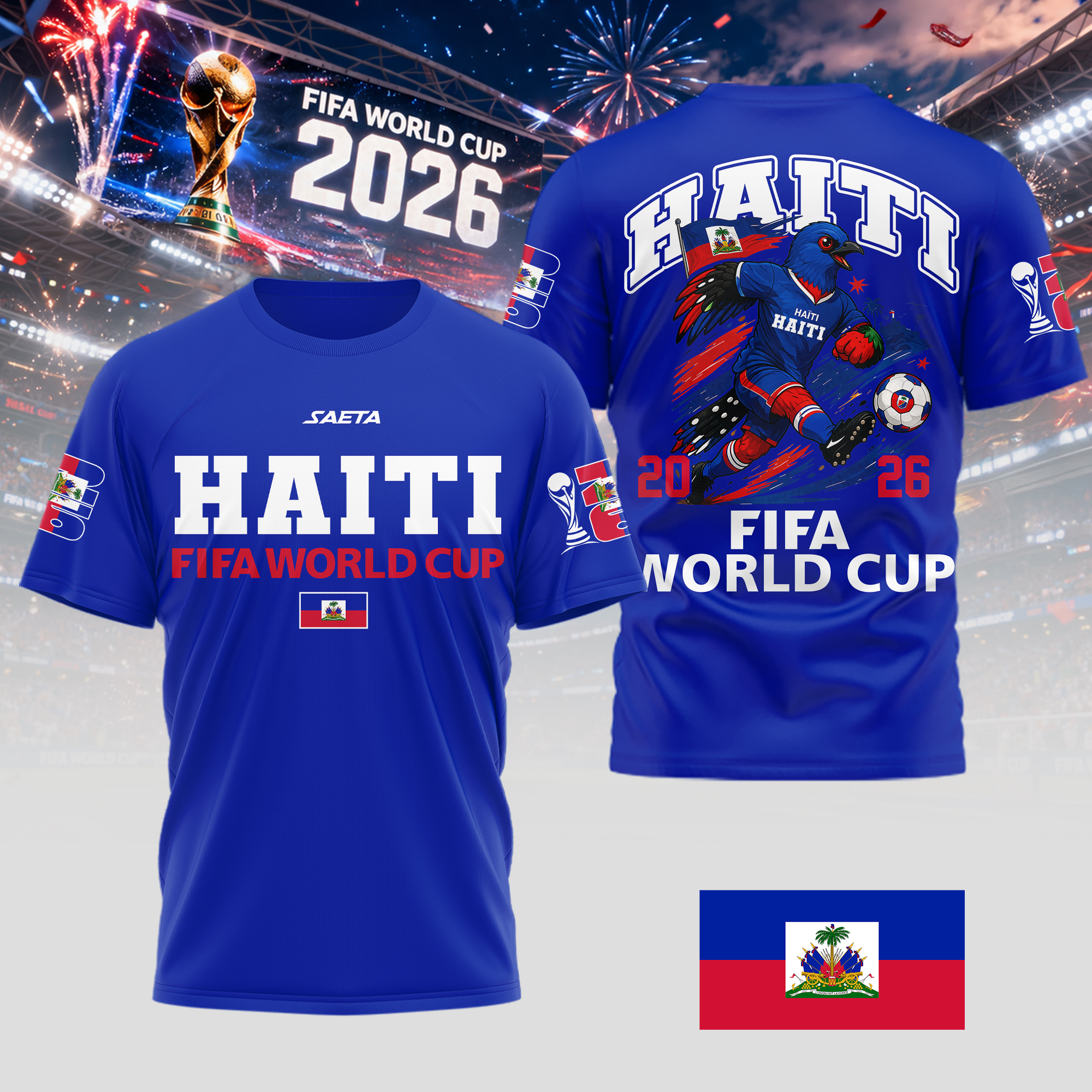 Haiti | Premium World Cup 2026 World Cup Mascot 3D Shirt TTH210541 - Image 3