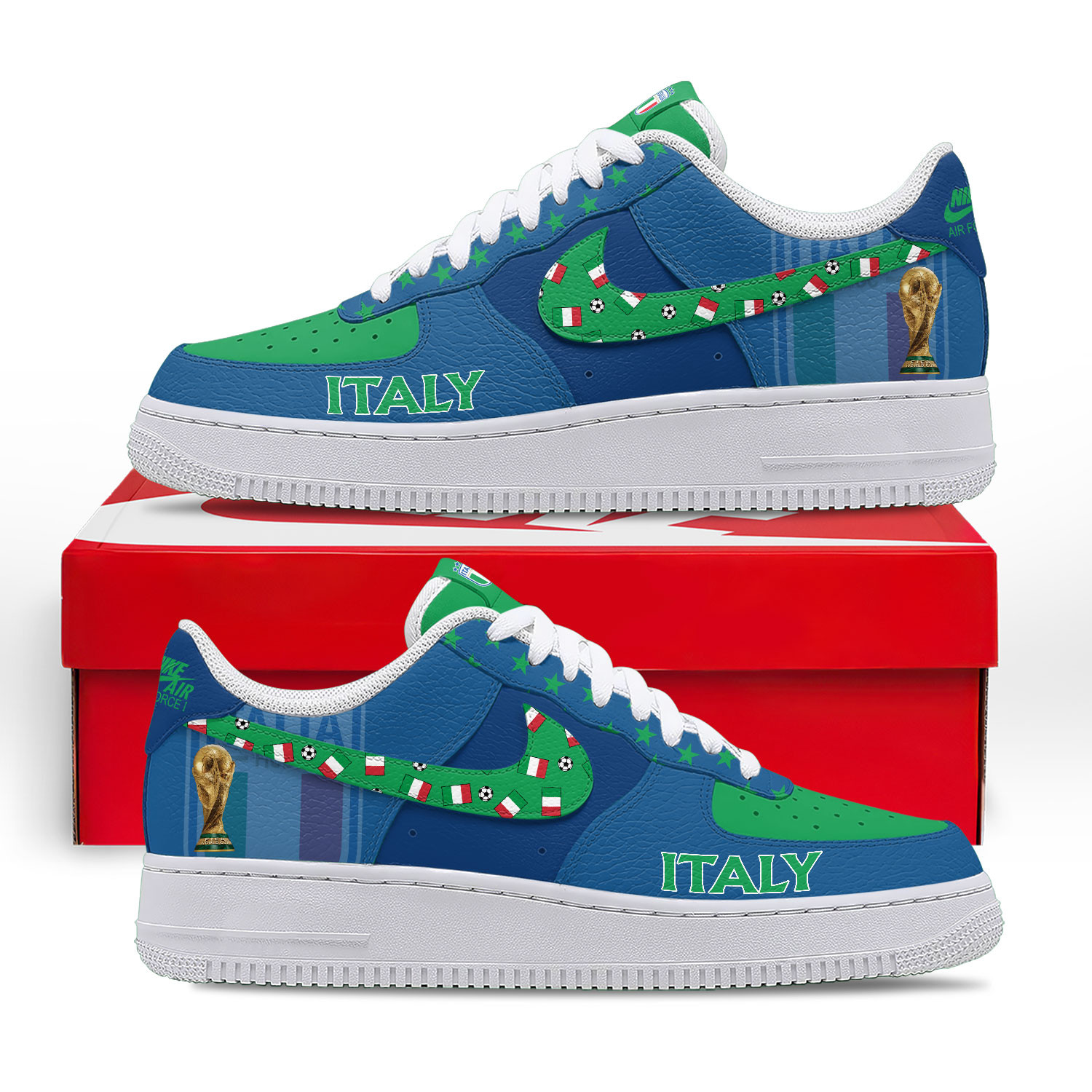Italy – Premium Champions Of The World AF1 Shoes – Limited Edition TTH190508