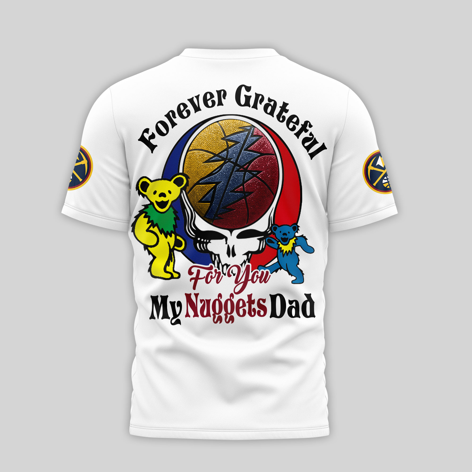 Denver Nuggets | Premium NBA Grateful Dead Father Day 3D Shirt TTH210543 - Image 3