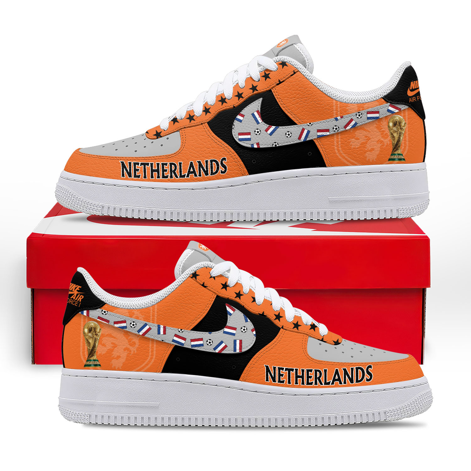 Netherlands – Premium Champions Of The World AF1 Shoes – Limited Edition TTH190508