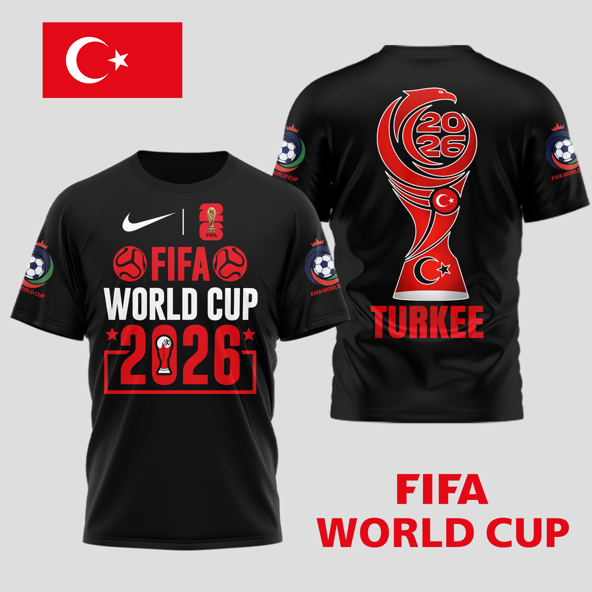 Turkee | Premium World Cup Spirit 2026 World Cup 2026 3D T-Shirt TTH210536
