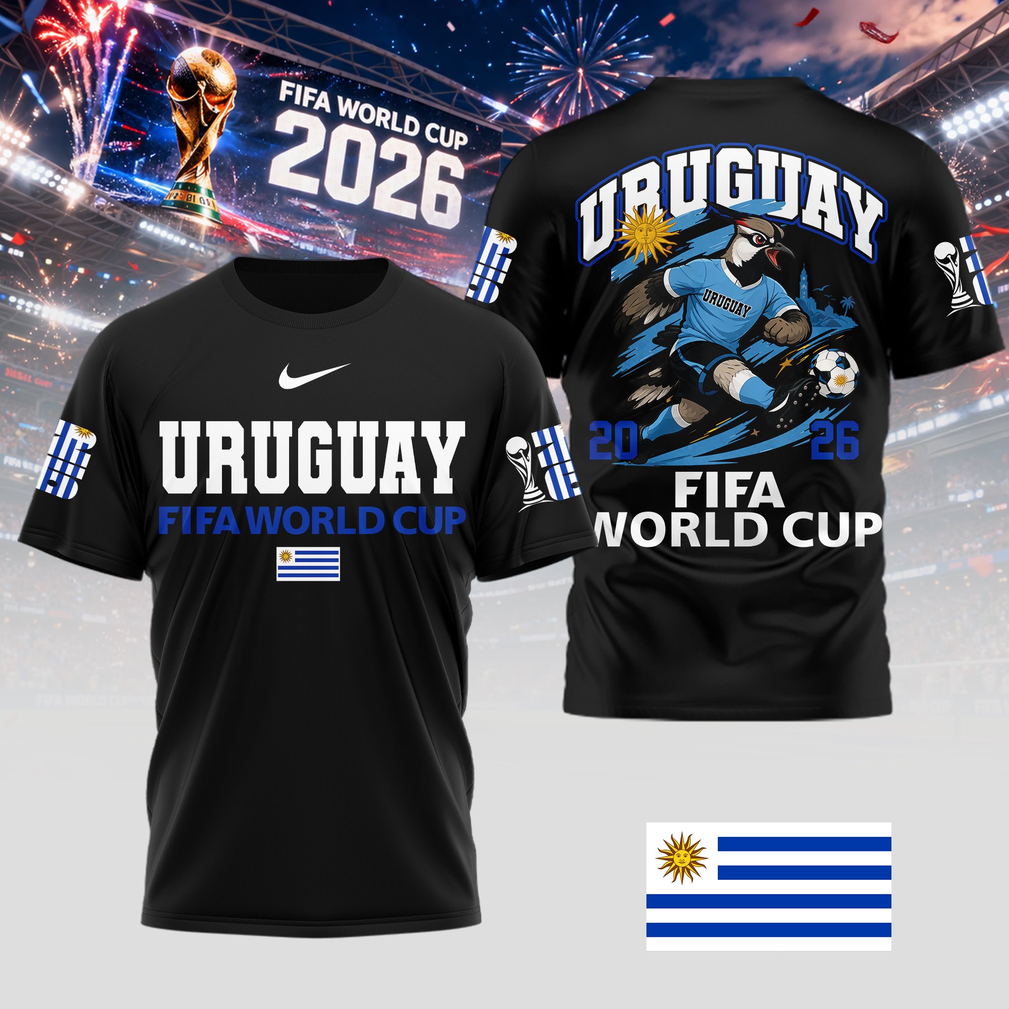 Uruguay | Premium World Cup 2026 World Cup Mascot 3D Shirt TTH210541