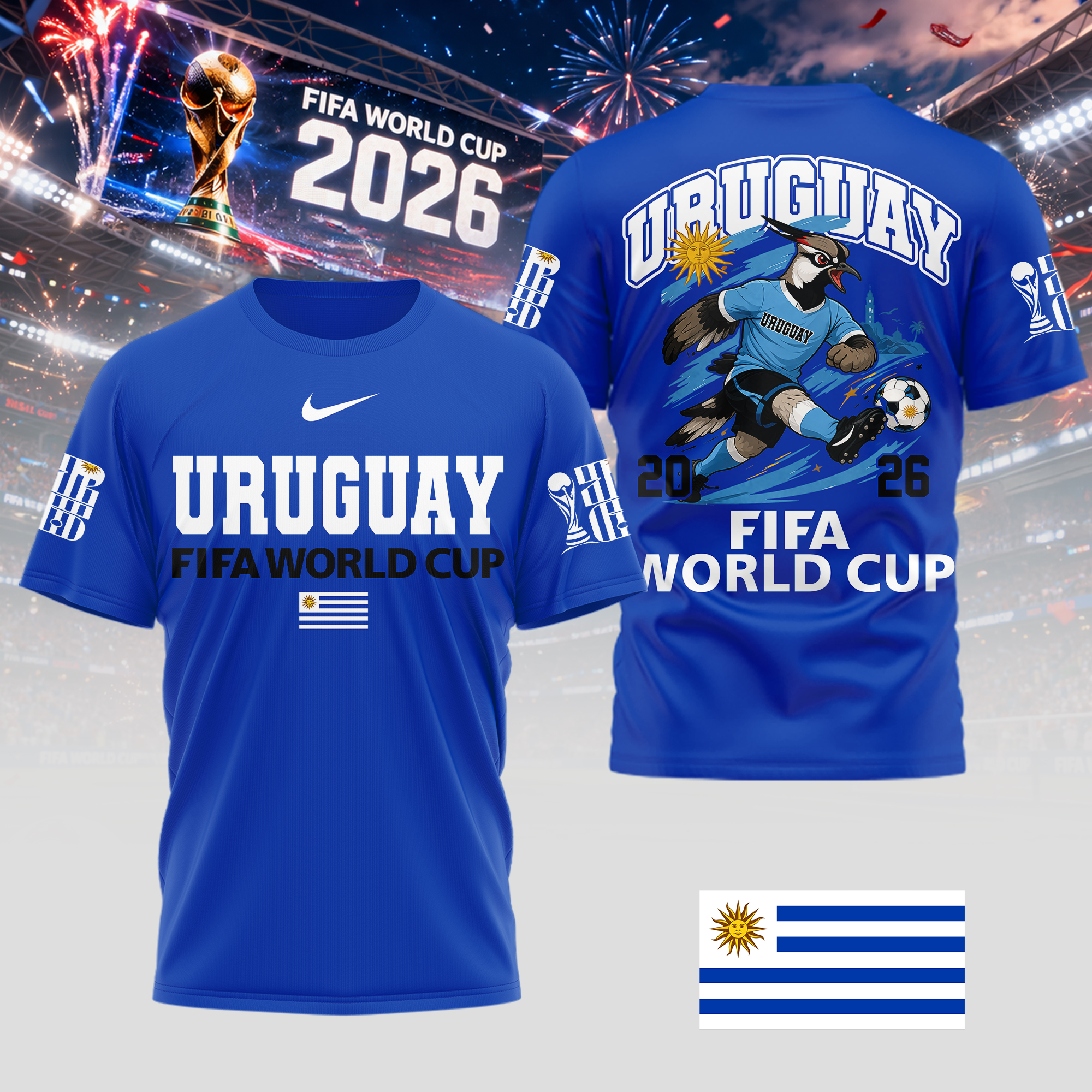 Uruguay | Premium World Cup 2026 World Cup Mascot 3D Shirt TTH210541 - Image 3