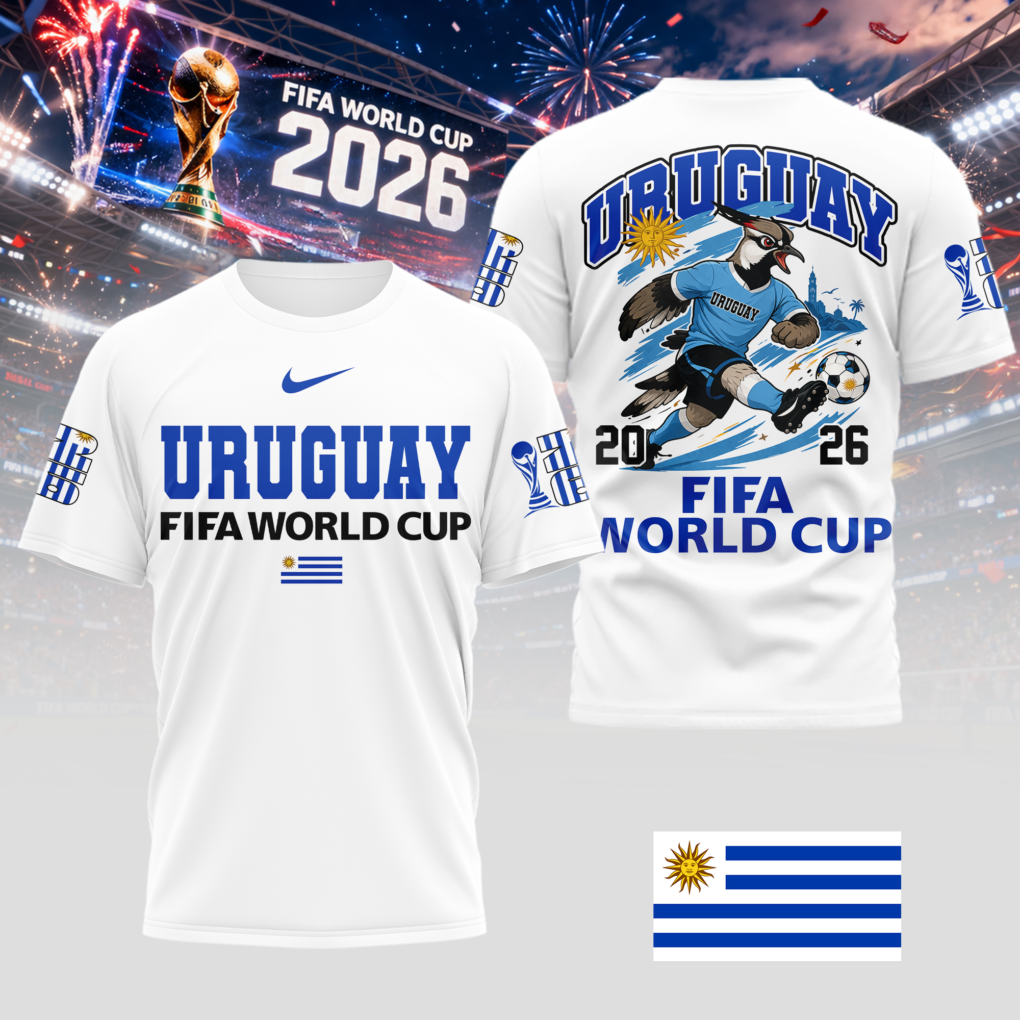 Uruguay | Premium World Cup 2026 World Cup Mascot 3D Shirt TTH210541 - Image 2