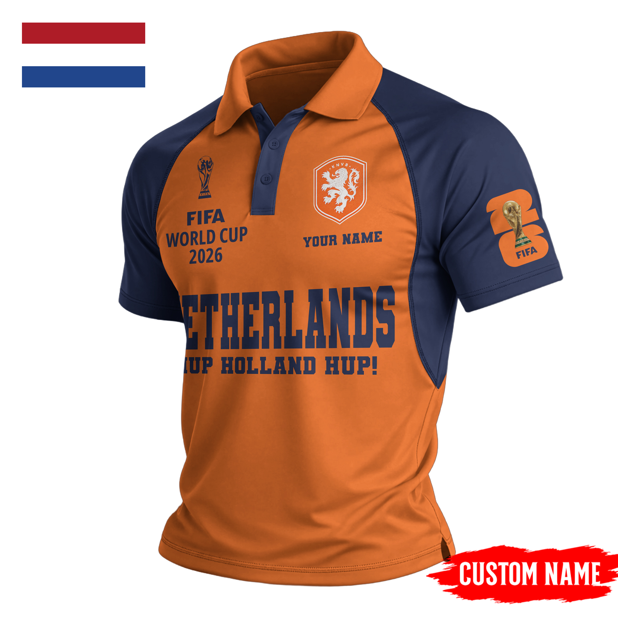 Netherlands | Premium FIFA World Cup World Cup 2026 Legacy Polo Shirt TTH210535 - Image 2