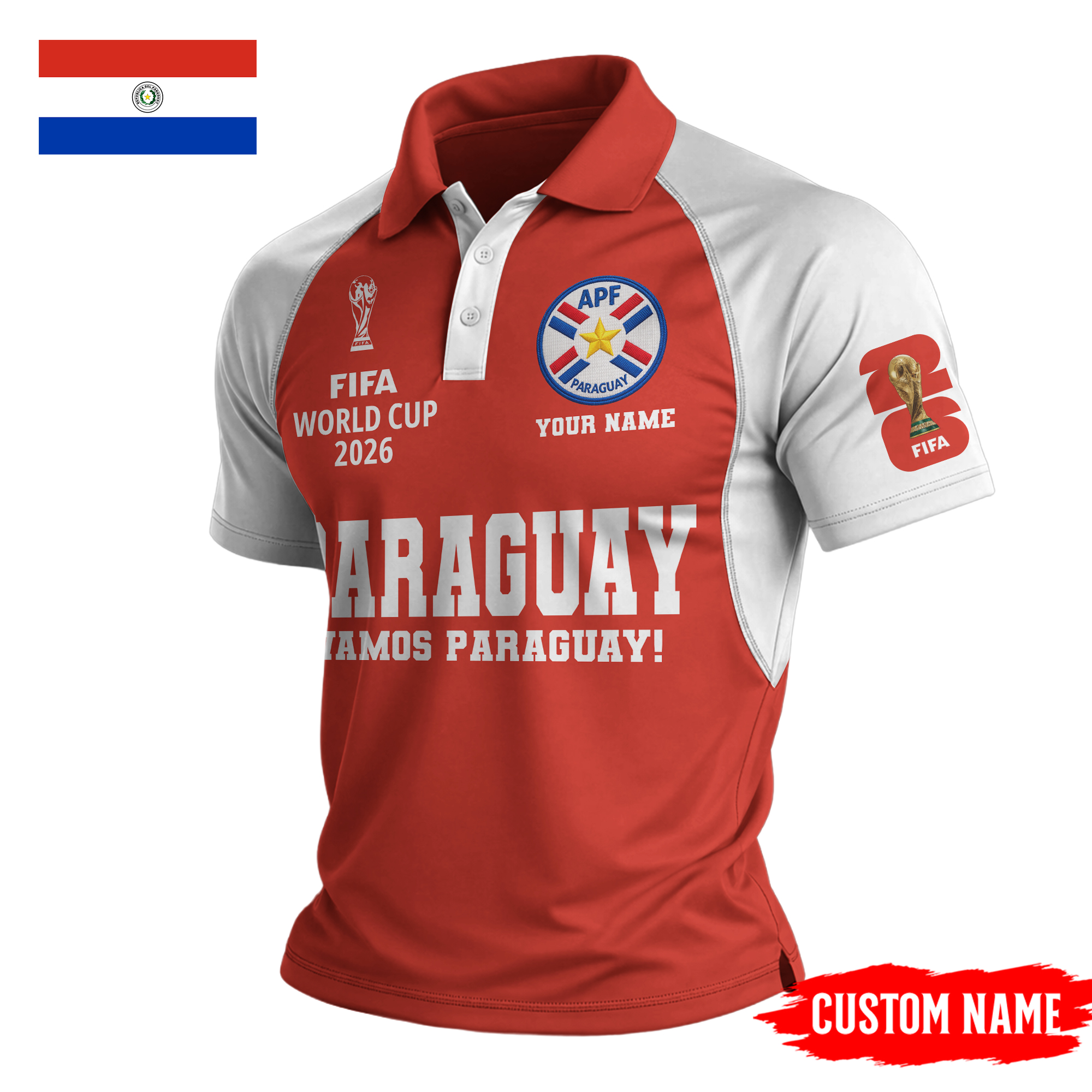Paraguay | Premium FIFA World Cup World Cup 2026 Legacy Polo Shirt TTH210535 - Image 2