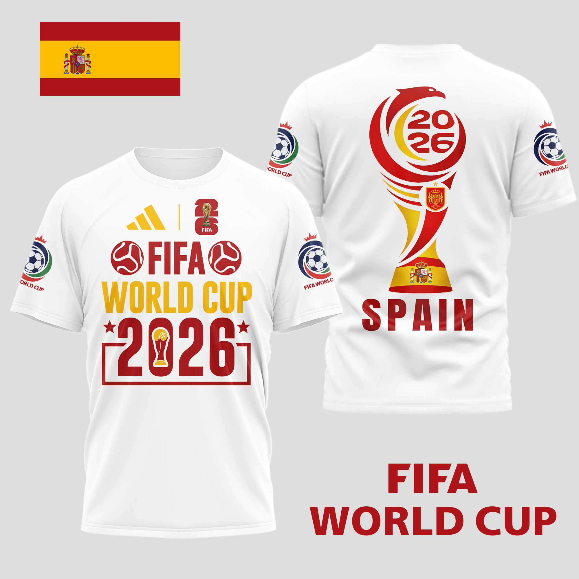 Spain | Premium World Cup Spirit 2026 World Cup 2026 3D T-Shirt TTH210536 - Image 2
