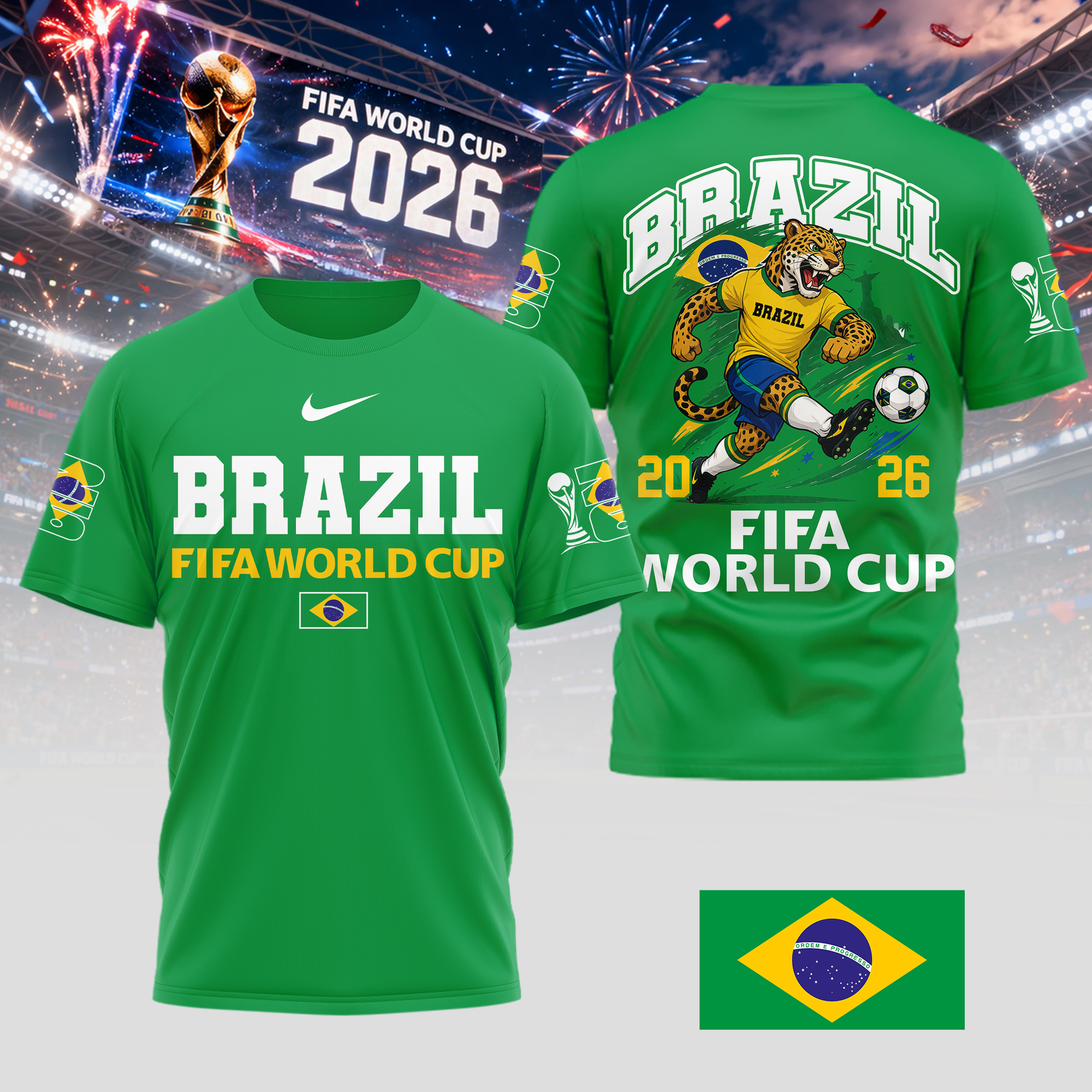 Brazil | Premium World Cup 2026 World Cup Mascot 3D Shirt TTH210541 - Image 3