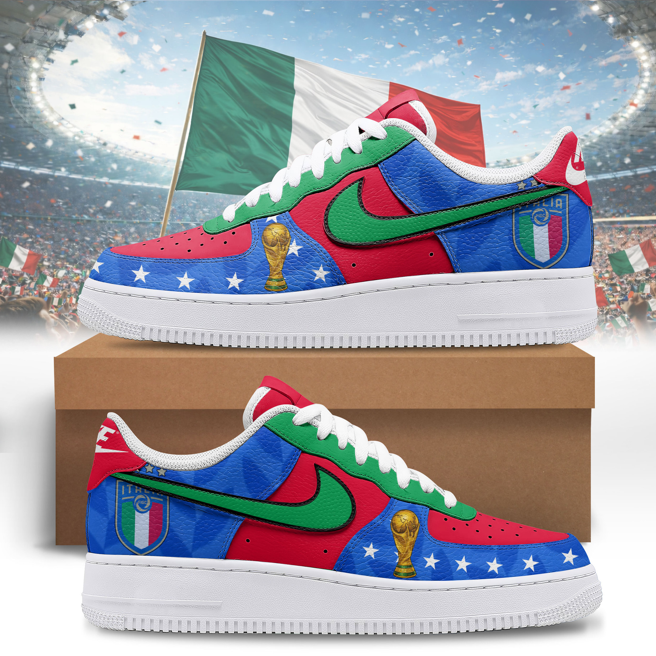 Italy – Premium World Cup 2026 Victory Edition AF1 Shoes – Gift for Fans TTH190509 - Image 2