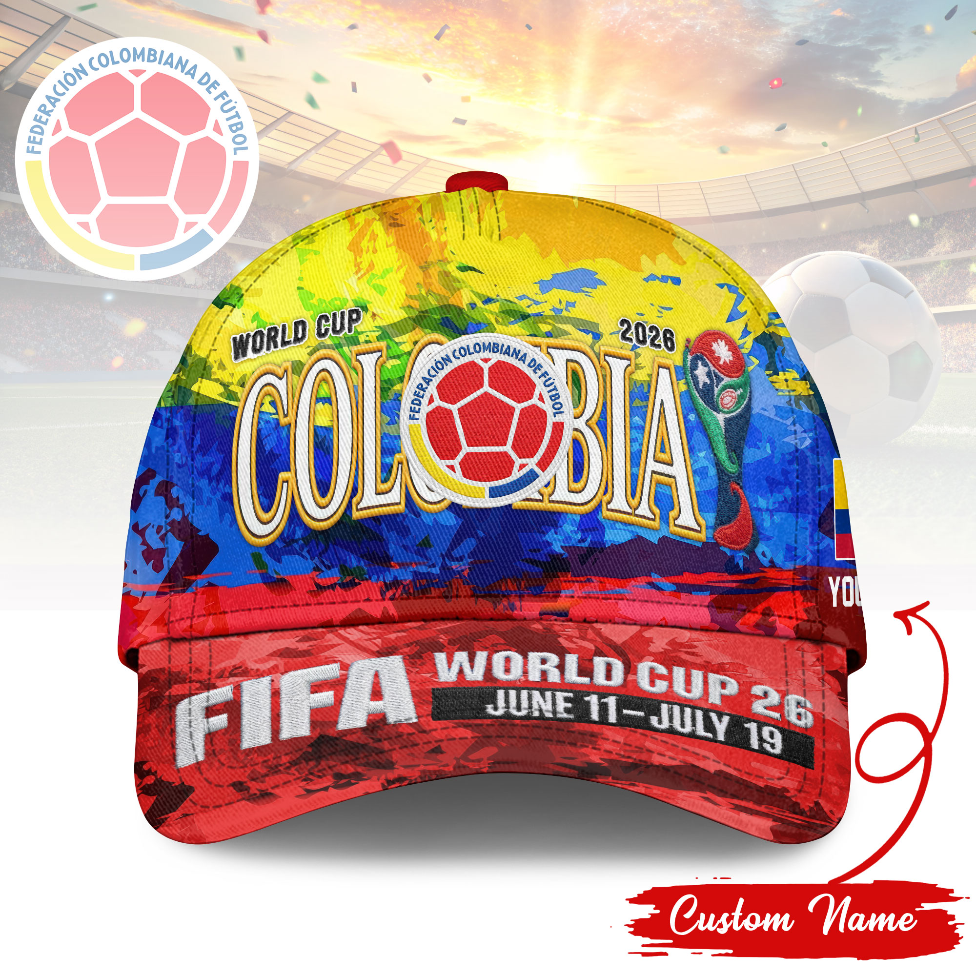 Colombia | Premium World Cup 2026 FIFA Classic Cap TTH210542 - Image 2