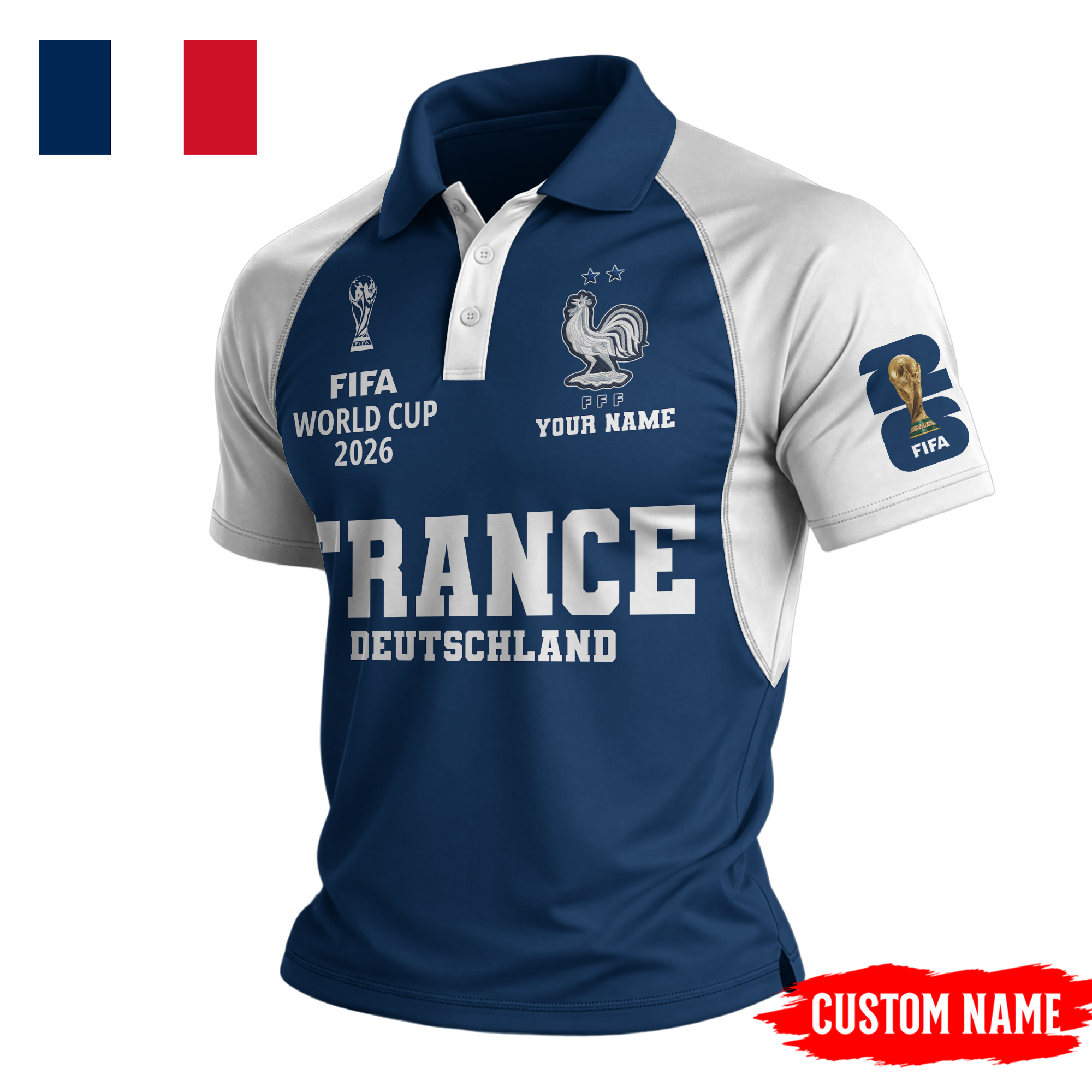 France | Premium FIFA World Cup World Cup 2026 Legacy Polo Shirt TTH210535 - Image 2