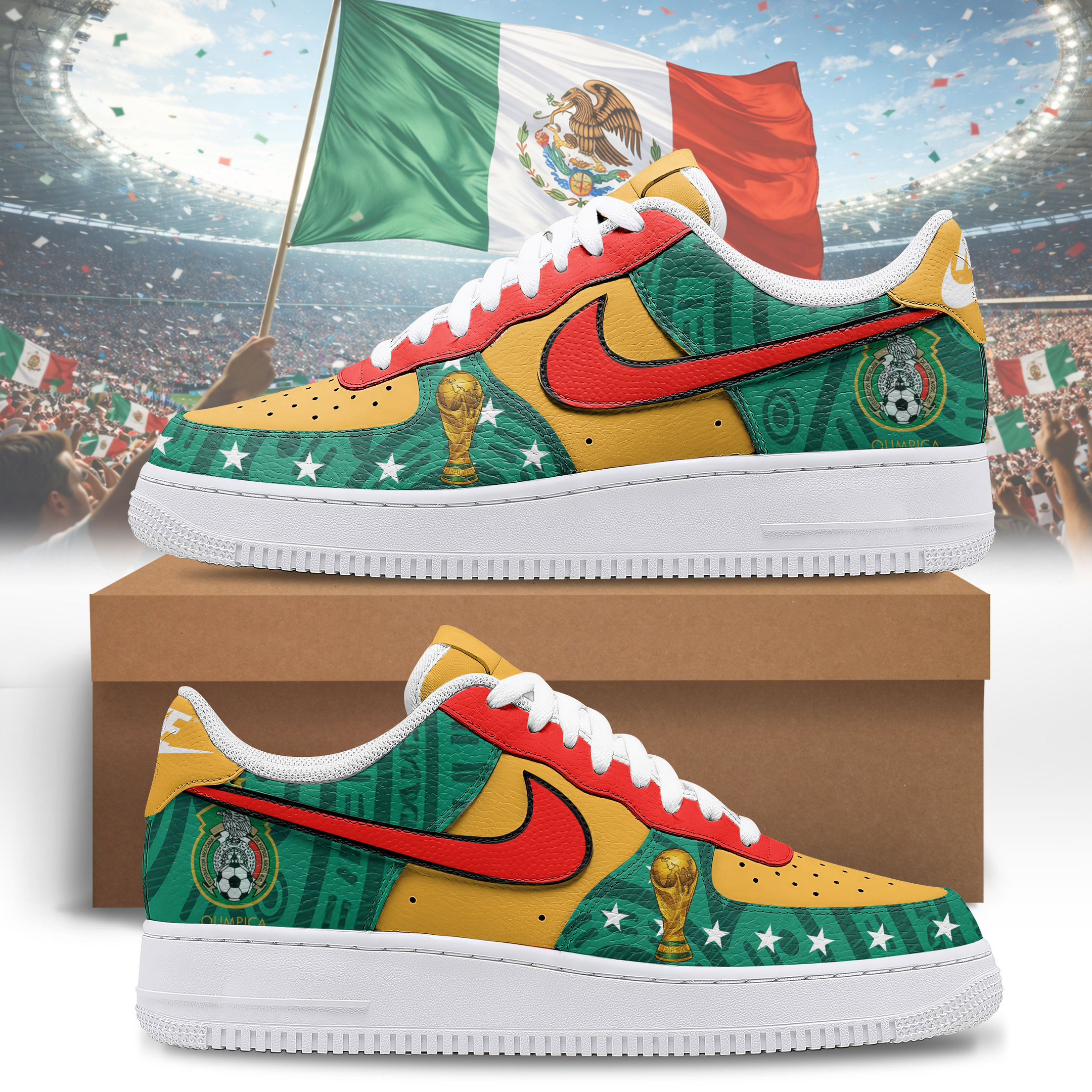 Mexico – Premium World Cup 2026 Victory Edition AF1 Shoes – Gift for Fans TTH190509 - Image 2