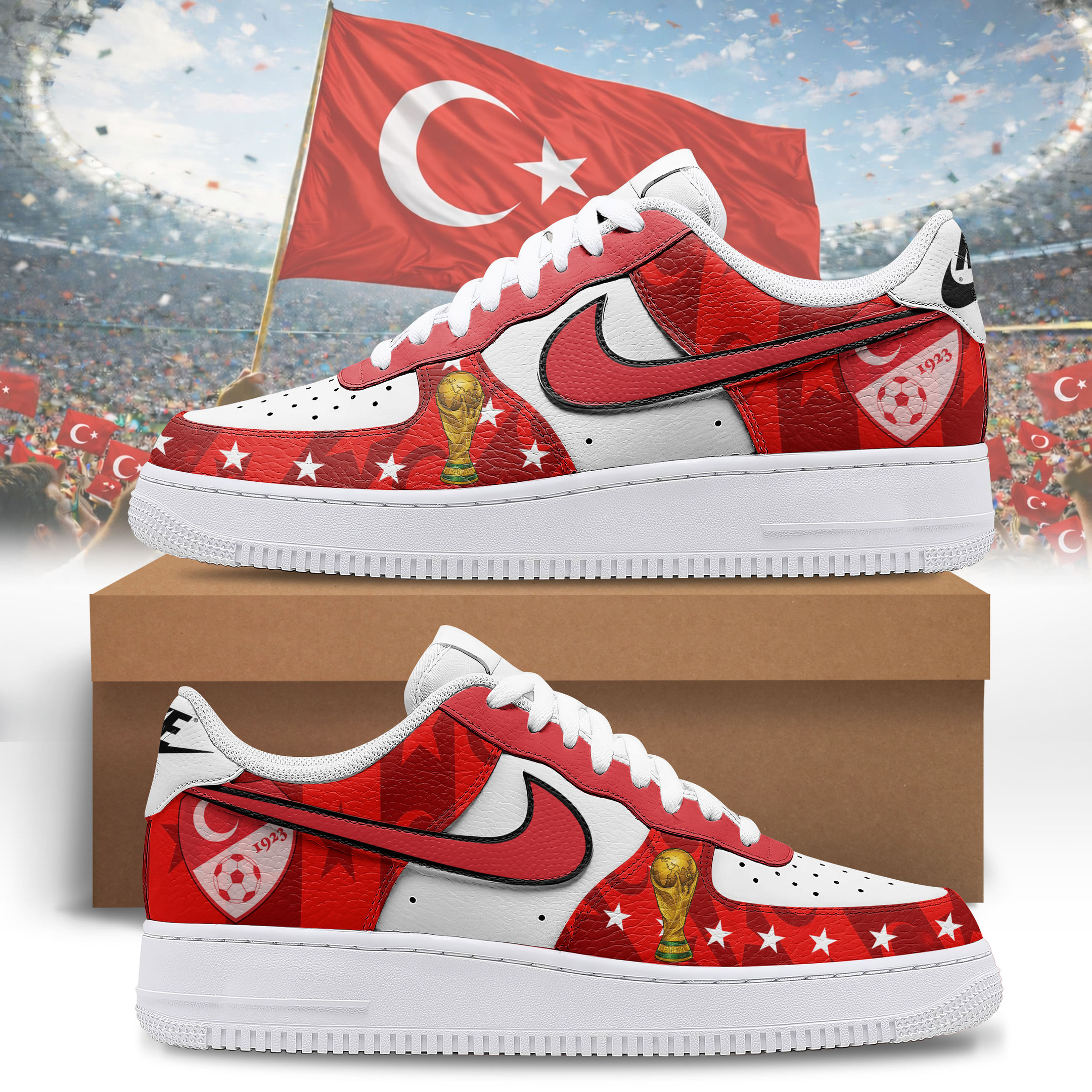 Turkey – Premium World Cup 2026 Victory Edition AF1 Shoes – Gift for Fans TTH190509 - Image 2