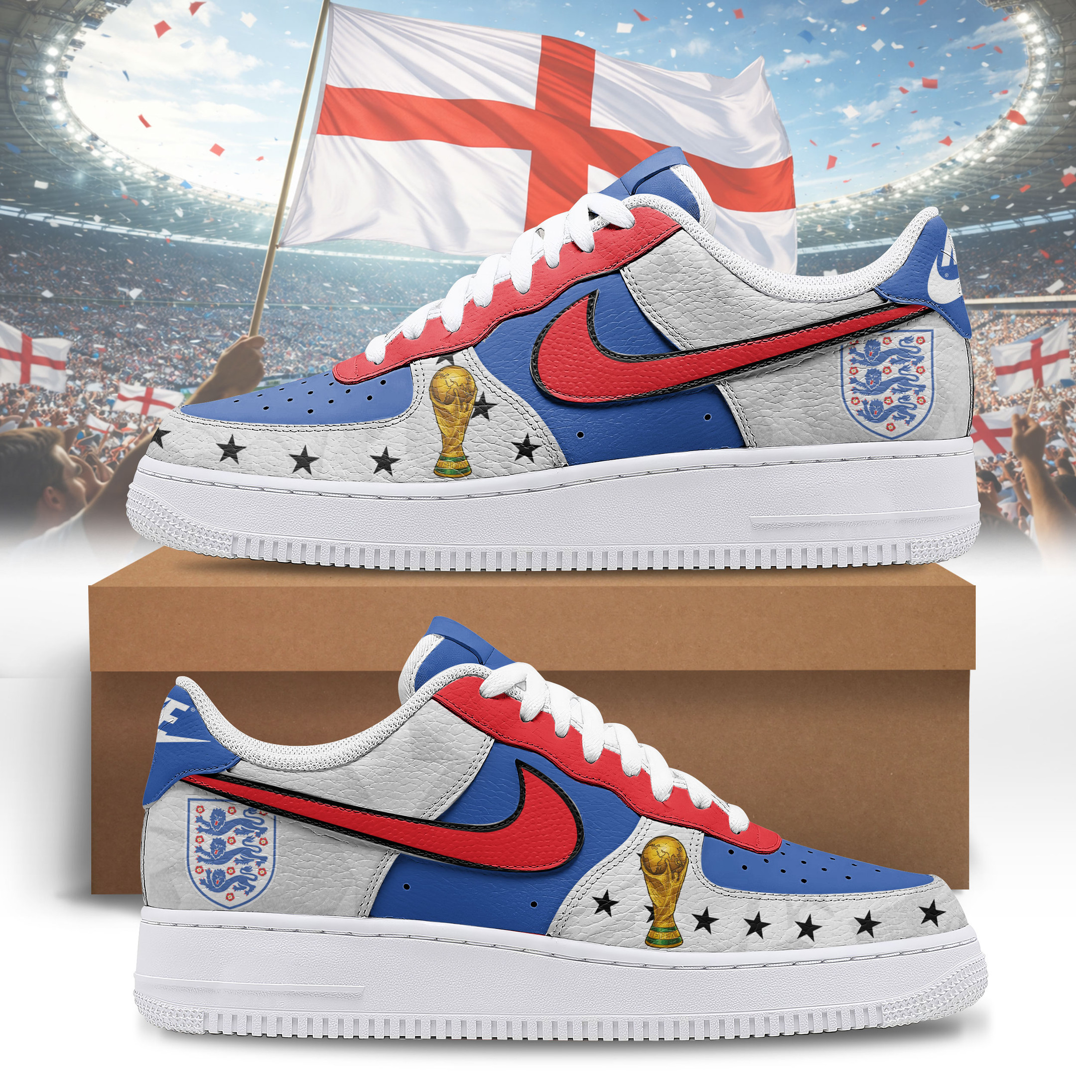 England – Premium World Cup 2026 Victory Edition AF1 Shoes – Gift for Fans TTH190509 - Image 2