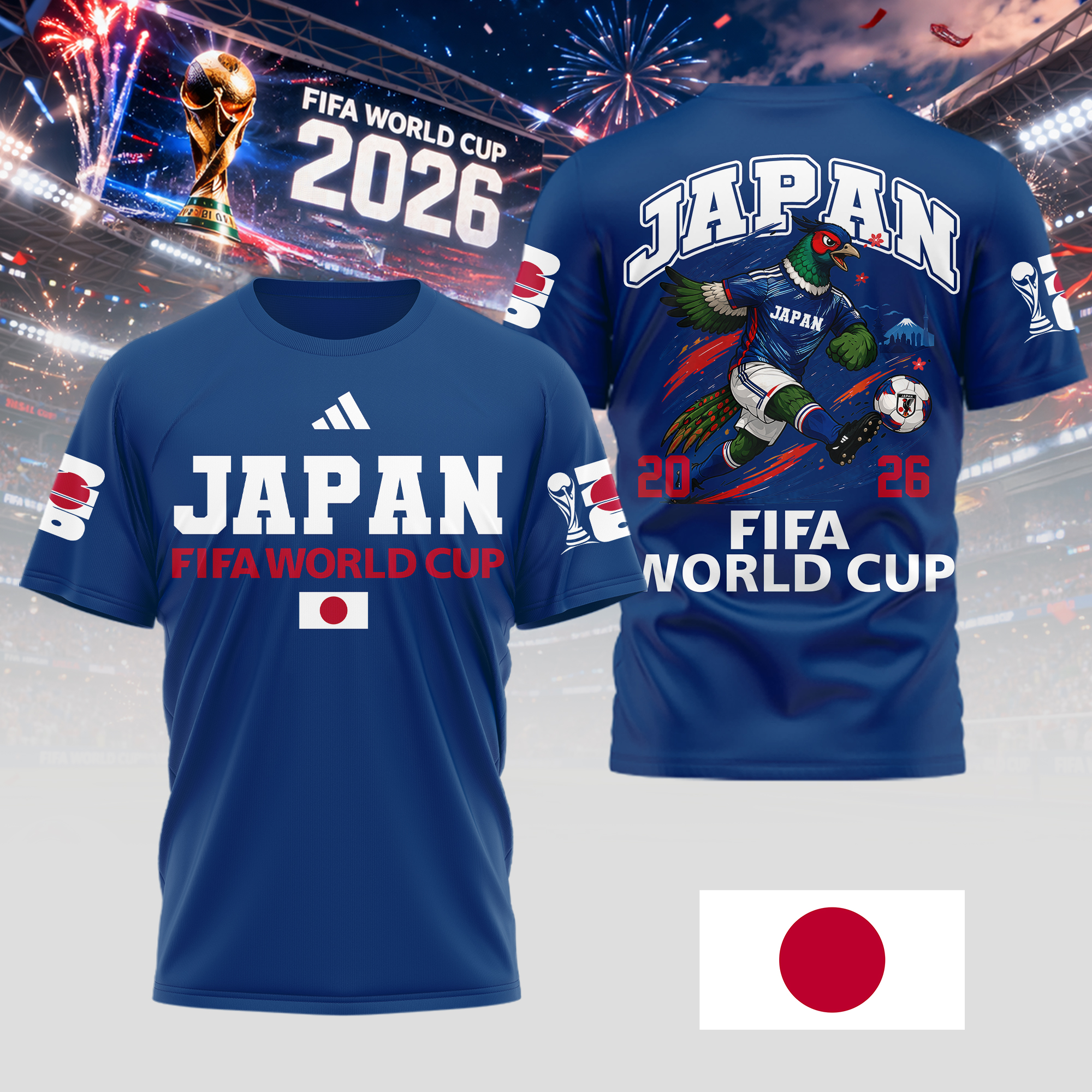 Japan | Premium World Cup 2026 World Cup Mascot 3D Shirt TTH210541 - Image 3