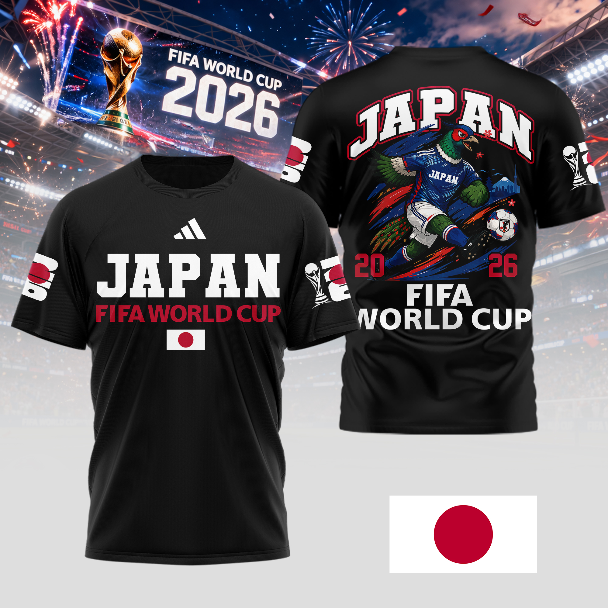 Japan | Premium World Cup 2026 World Cup Mascot 3D Shirt TTH210541