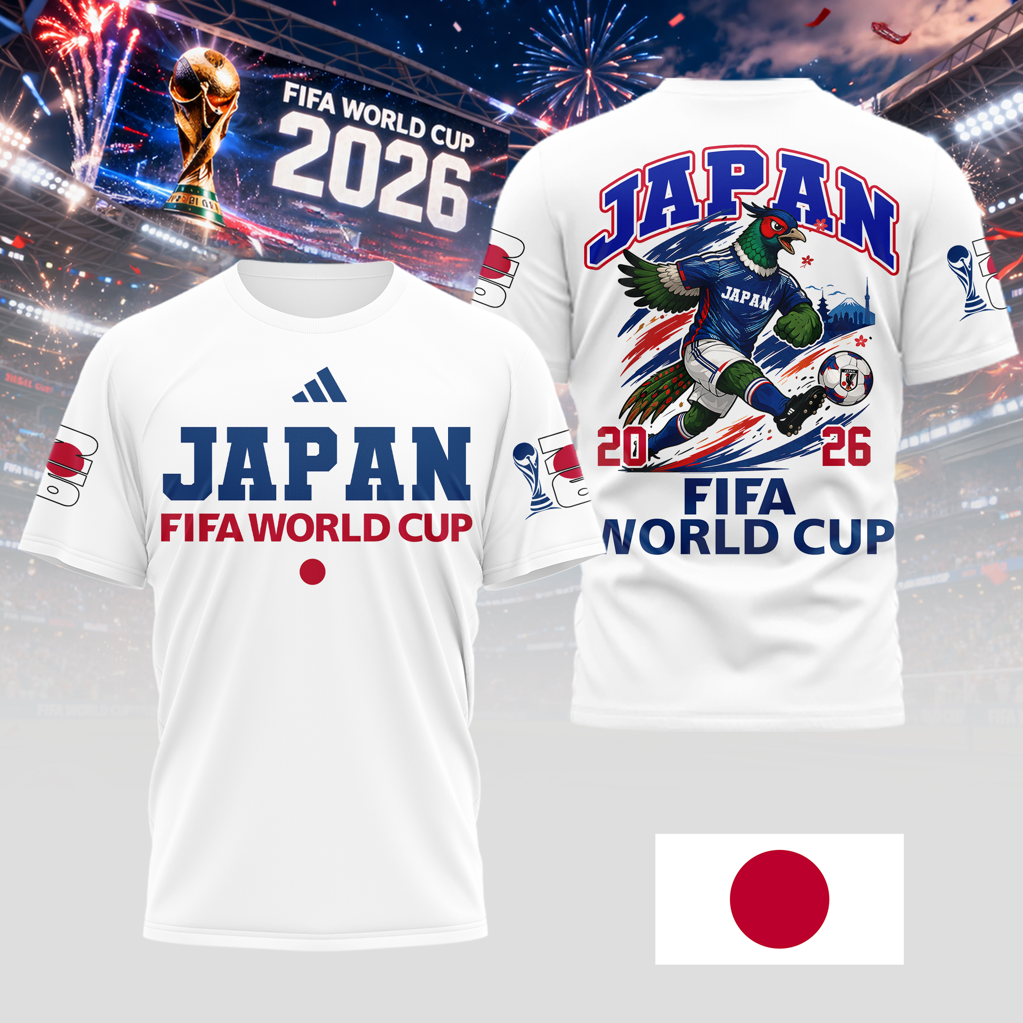 Japan | Premium World Cup 2026 World Cup Mascot 3D Shirt TTH210541 - Image 2