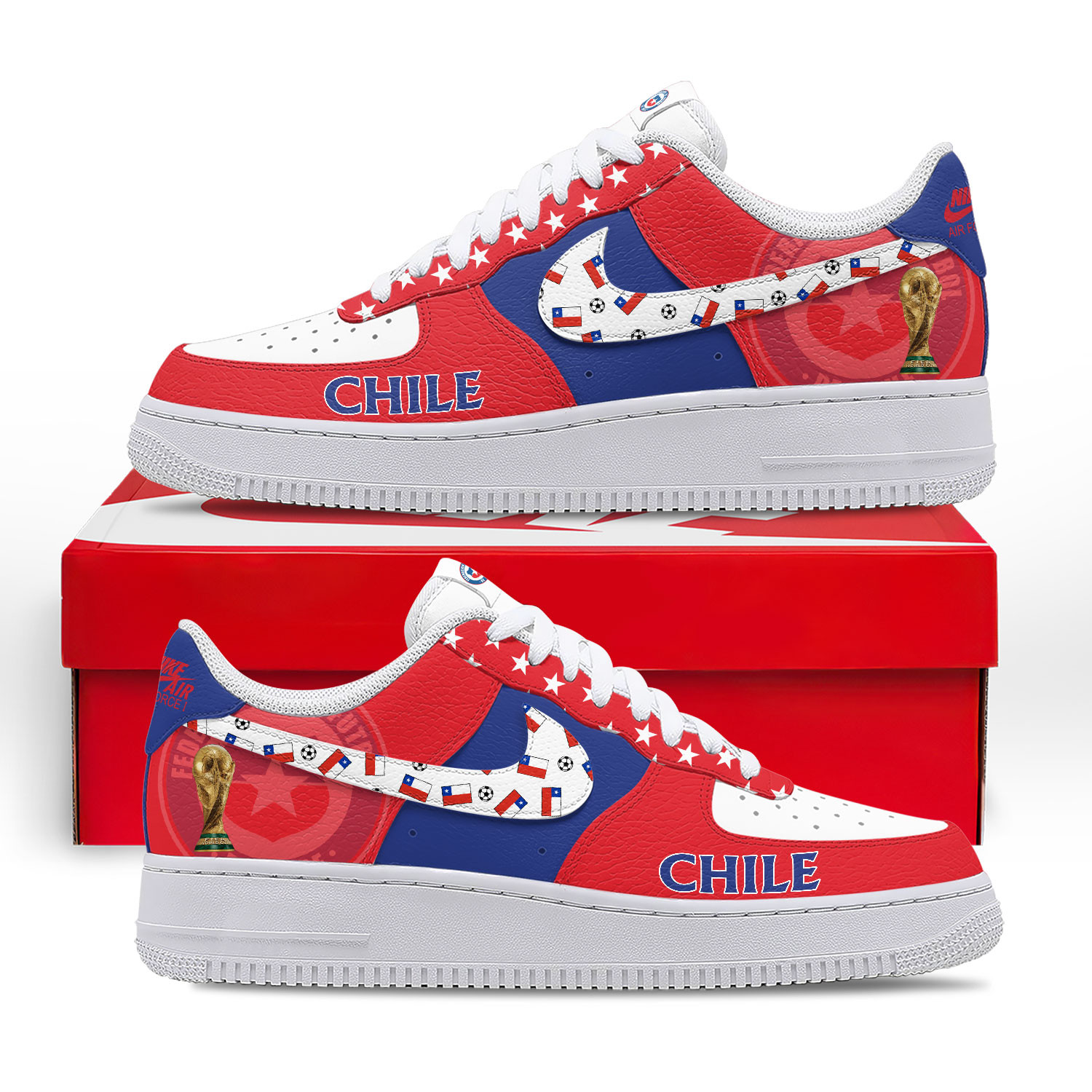 Chile – Premium Champions Of The World AF1 Shoes – Limited Edition TTH190508