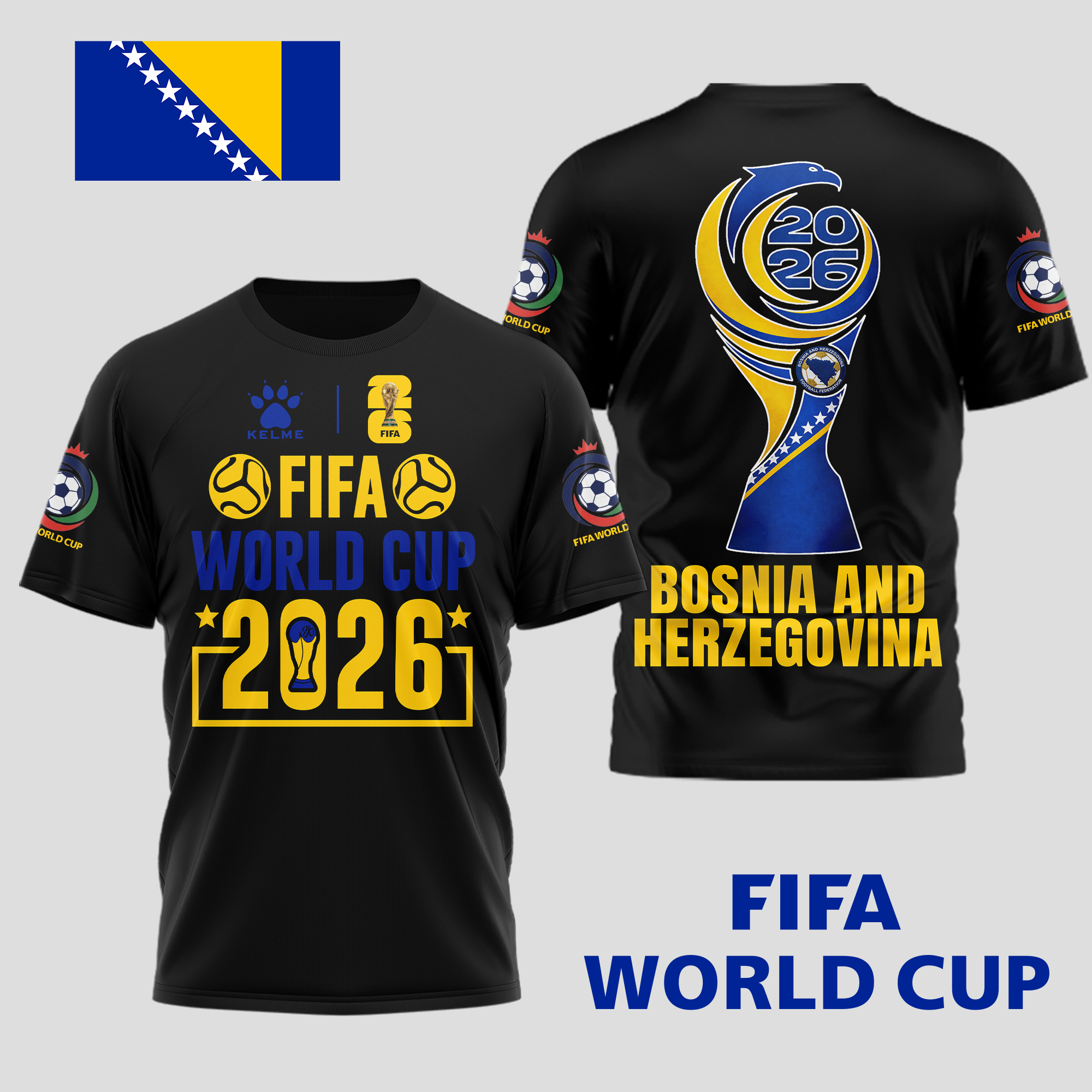 Bosnia & Herzegovina | Premium World Cup Spirit 2026 World Cup 2026 3D T-Shirt TTH210536