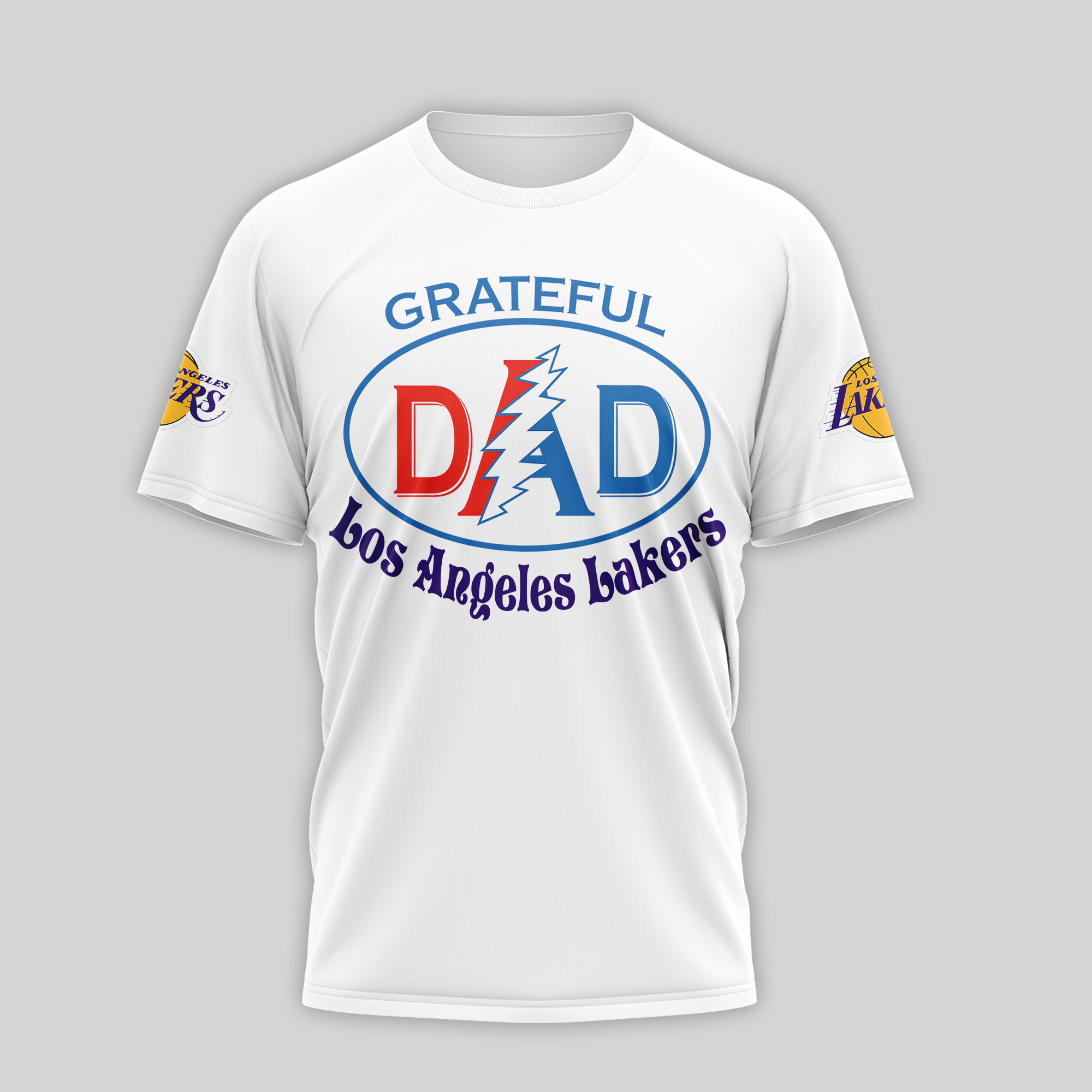 Los Angeles Lakers | Premium NBA Grateful Dead Father Day 3D Shirt TTH210543 - Image 2