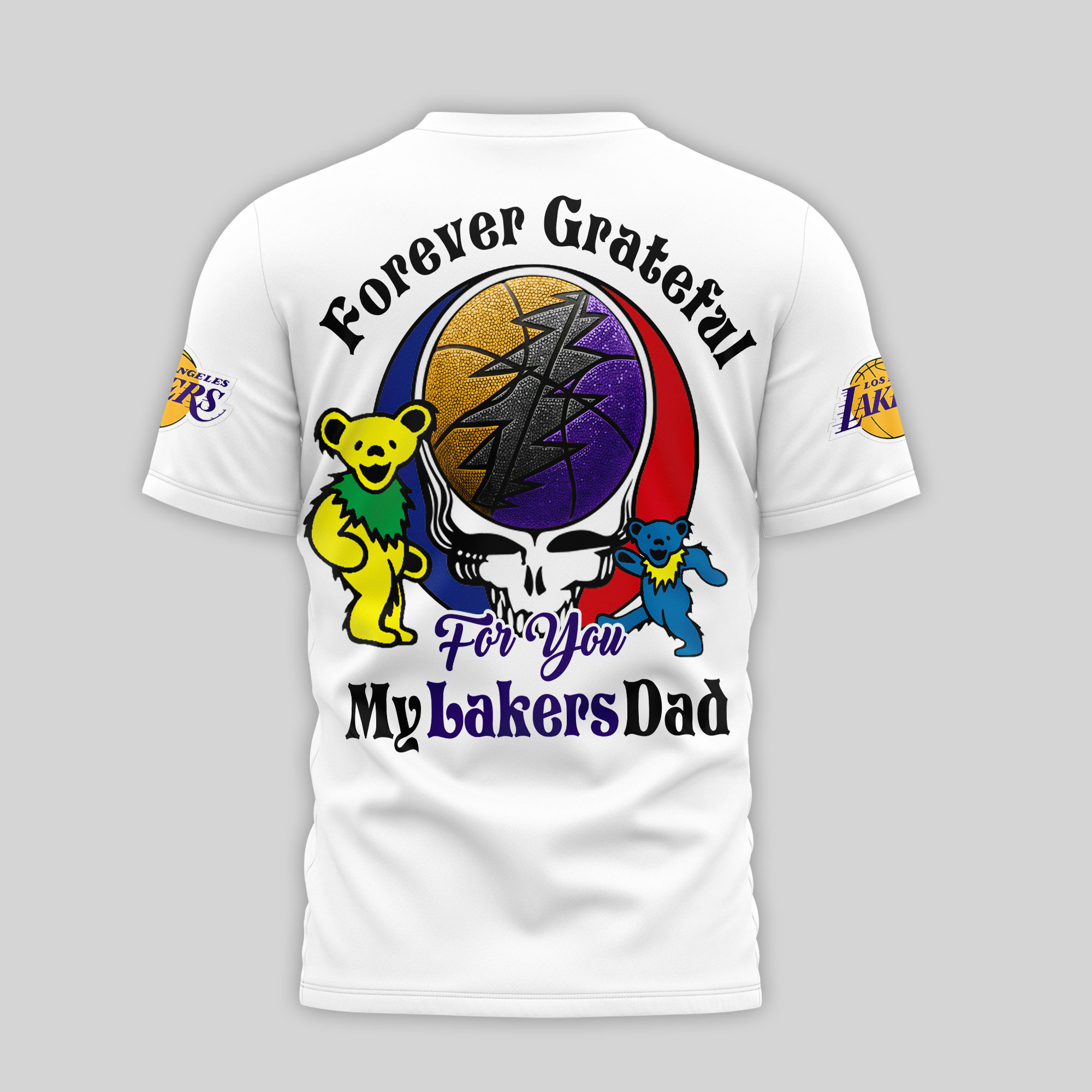 Los Angeles Lakers | Premium NBA Grateful Dead Father Day 3D Shirt TTH210543 - Image 3
