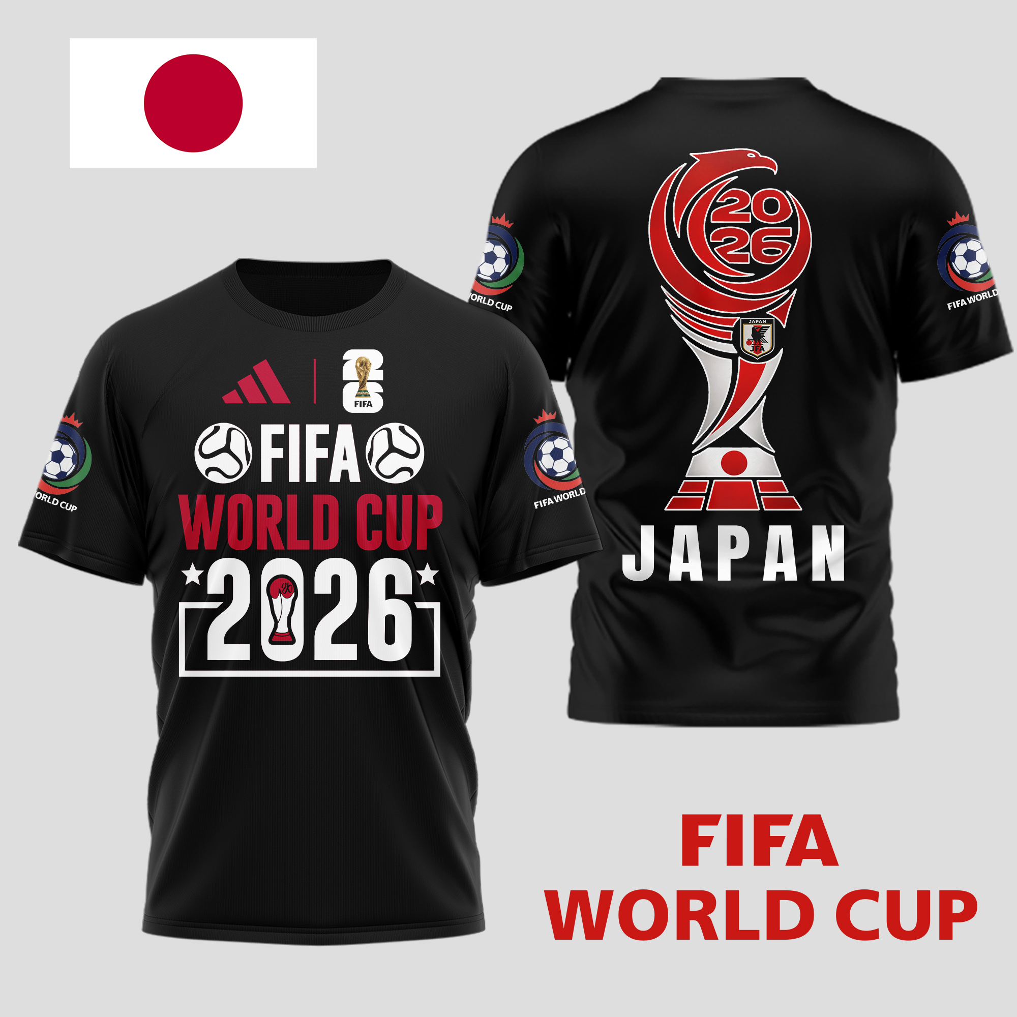Japan | Premium World Cup Spirit 2026 World Cup 2026 3D T-Shirt TTH210536