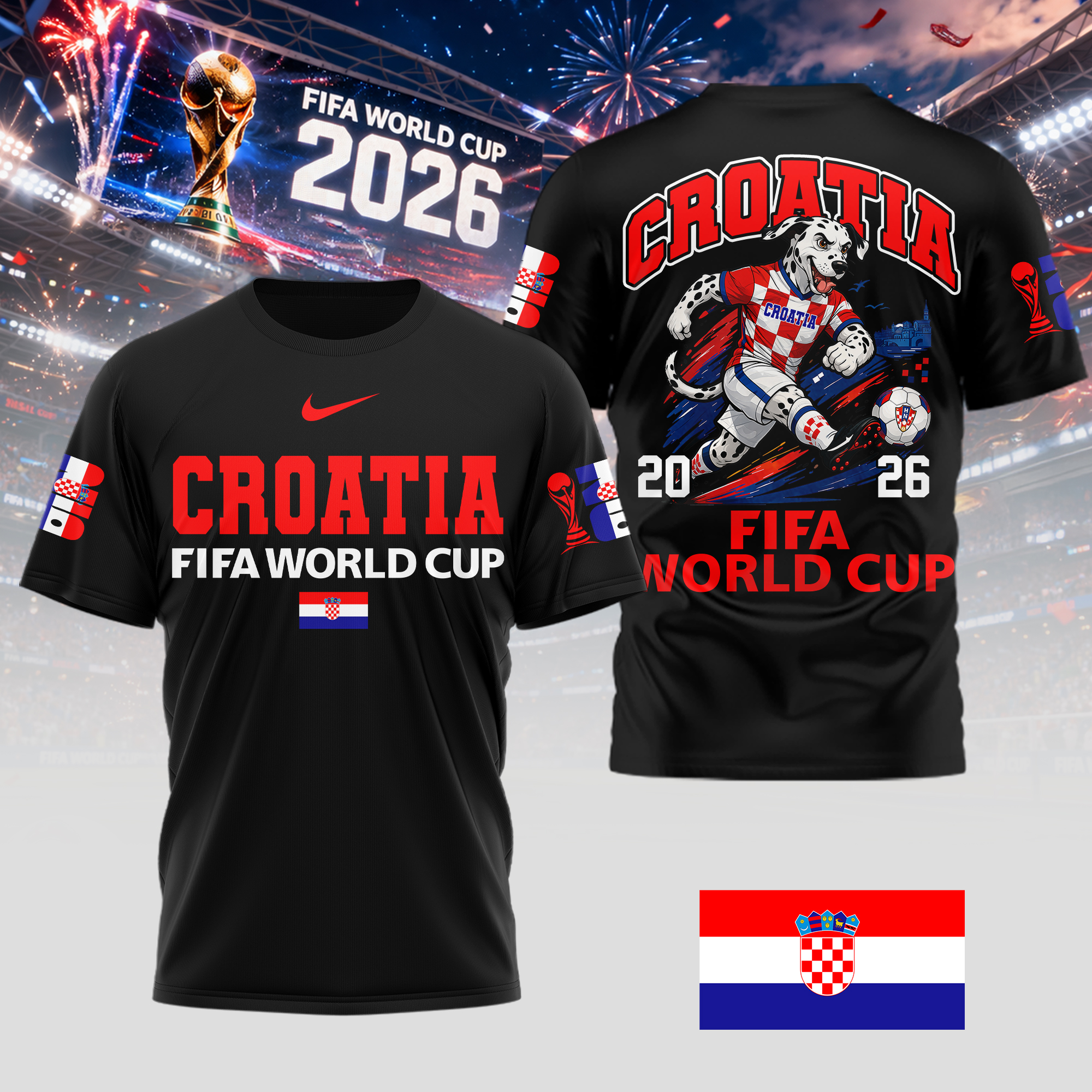 Croatia | Premium World Cup 2026 World Cup Mascot 3D Shirt TTH210541