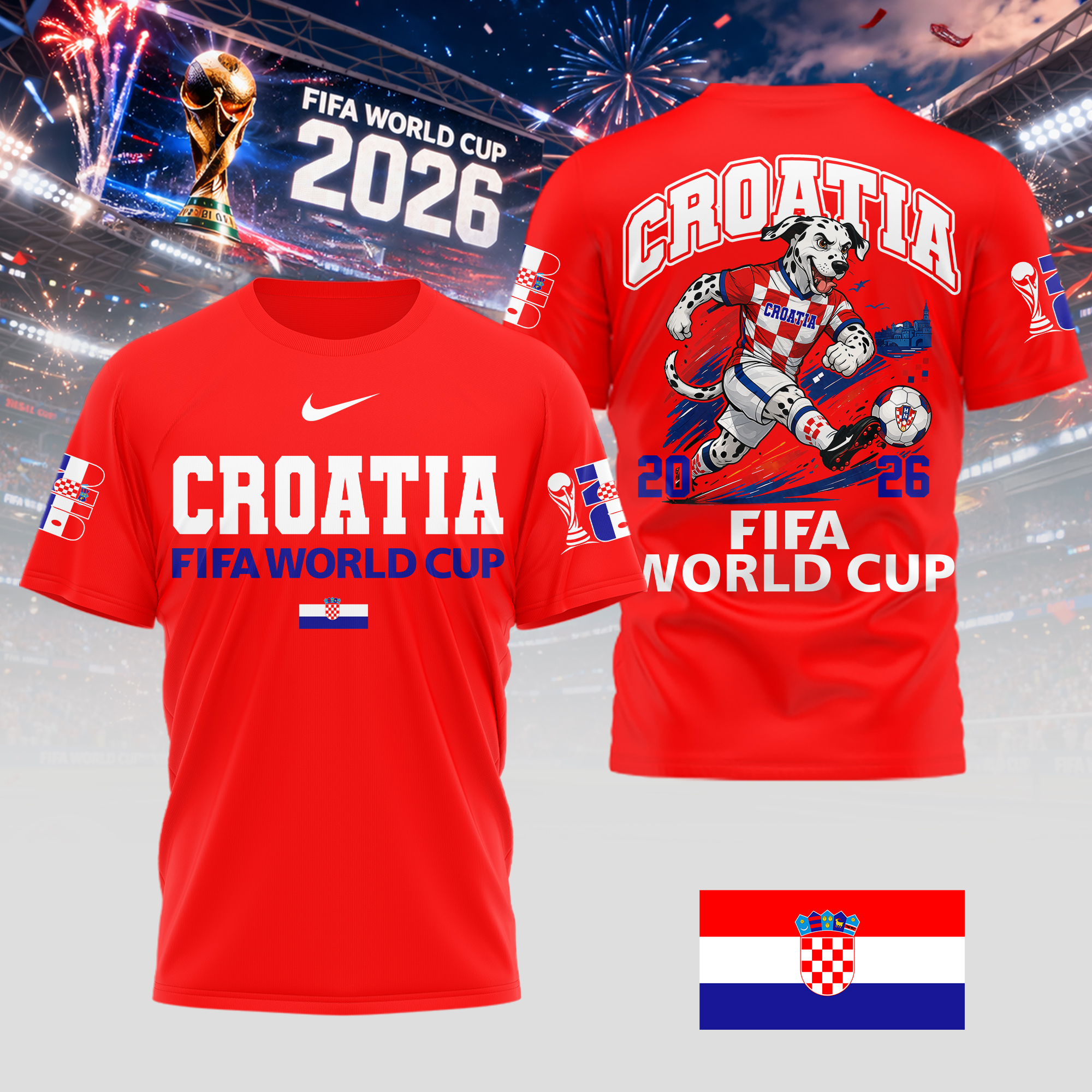 Croatia | Premium World Cup 2026 World Cup Mascot 3D Shirt TTH210541 - Image 3
