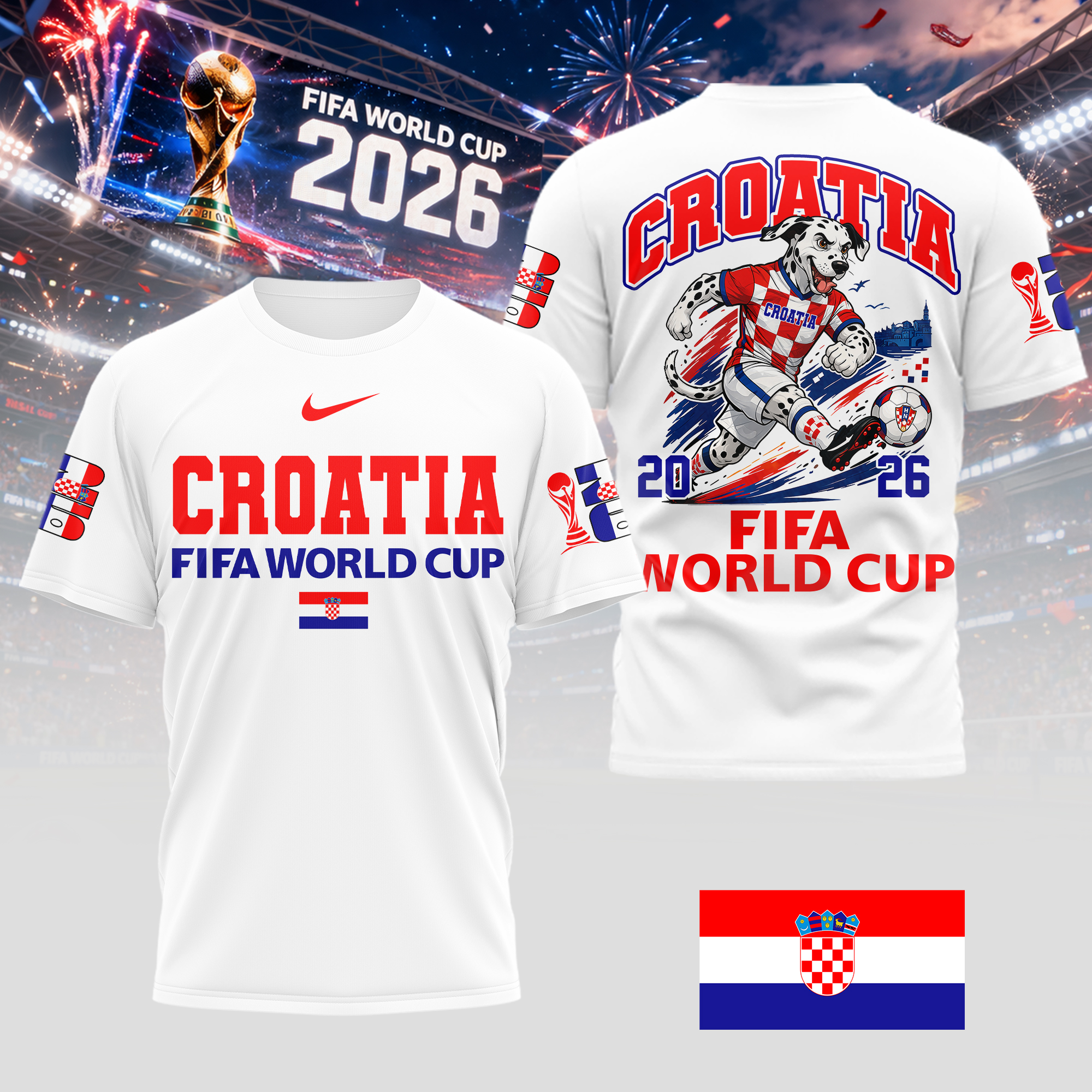 Croatia | Premium World Cup 2026 World Cup Mascot 3D Shirt TTH210541 - Image 2