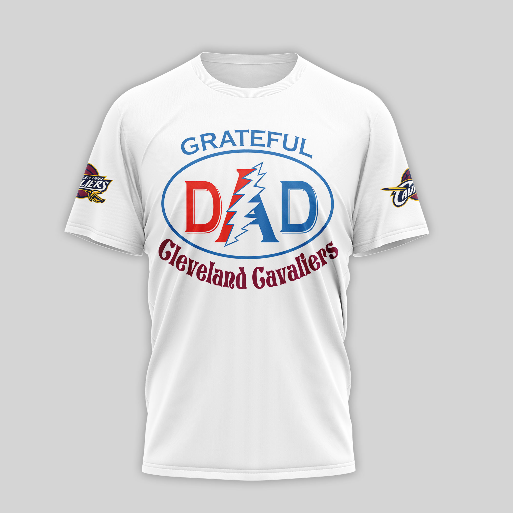 Cleveland Cavaliers | Premium NBA Grateful Dead Father Day 3D Shirt TTH210543 - Image 2