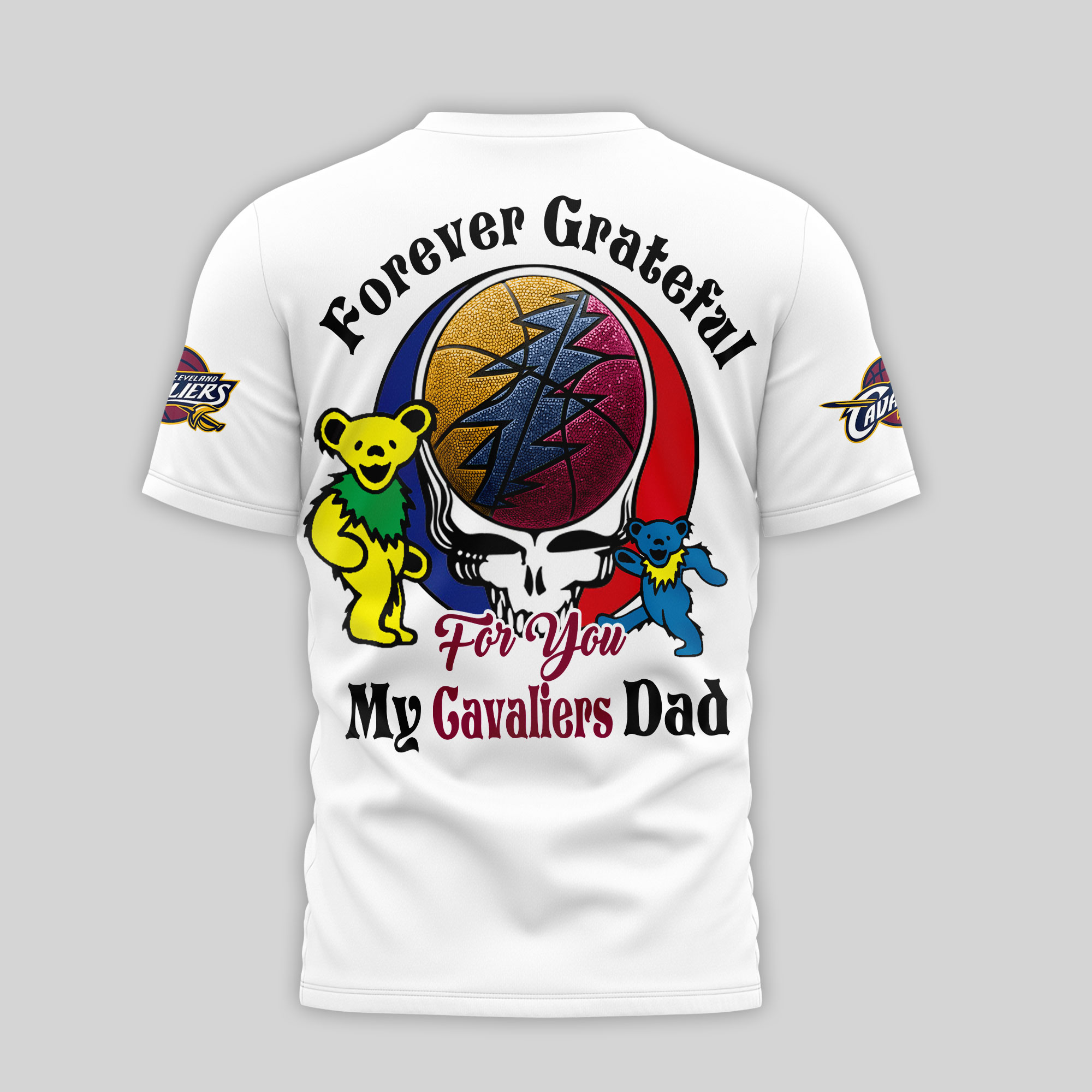 Cleveland Cavaliers | Premium NBA Grateful Dead Father Day 3D Shirt TTH210543 - Image 3