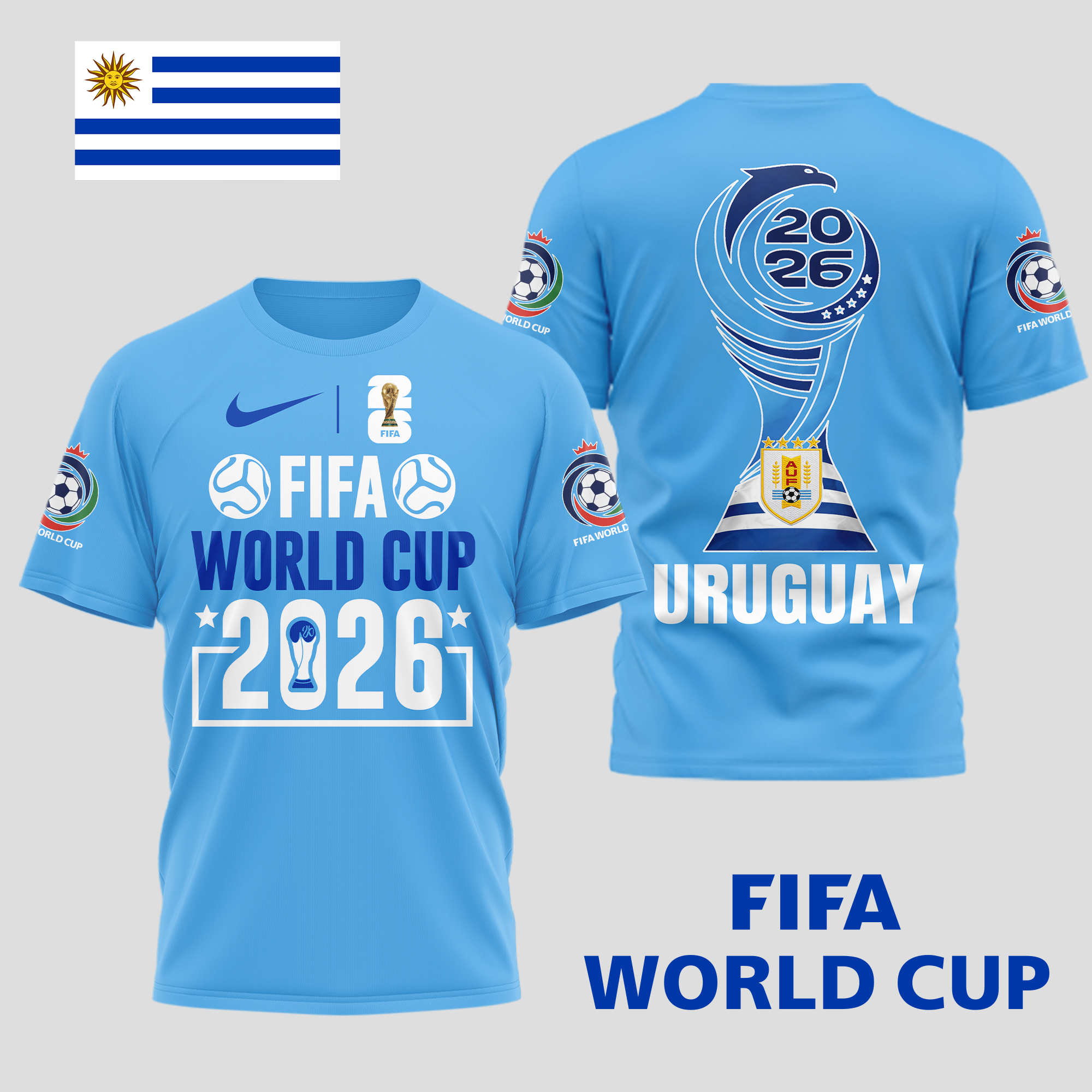 Uruguay | Premium World Cup Spirit 2026 World Cup 2026 3D T-Shirt TTH210536 - Image 3