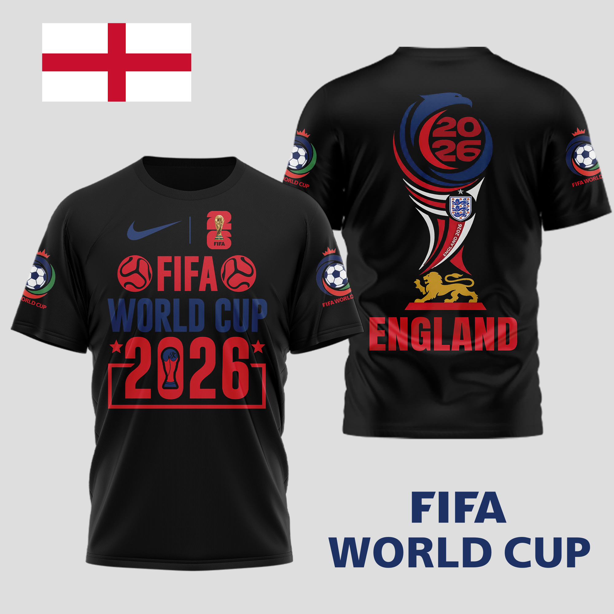 England | Premium World Cup Spirit 2026 World Cup 2026 3D T-Shirt TTH210536