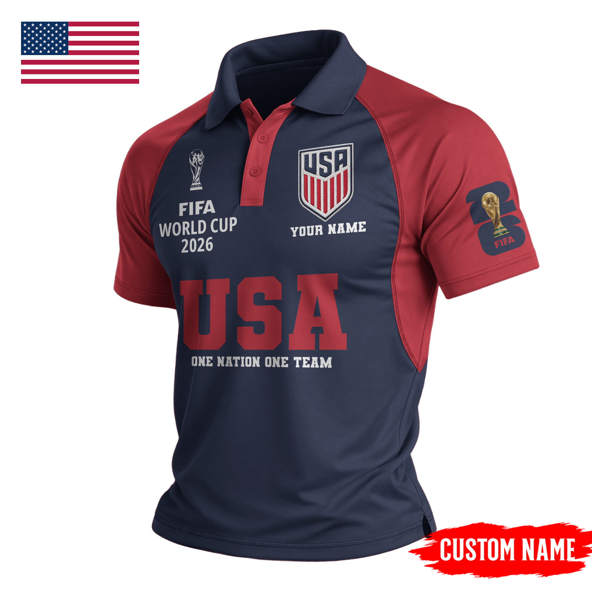United States | Premium FIFA World Cup World Cup 2026 Legacy Polo Shirt TTH210535 - Image 2