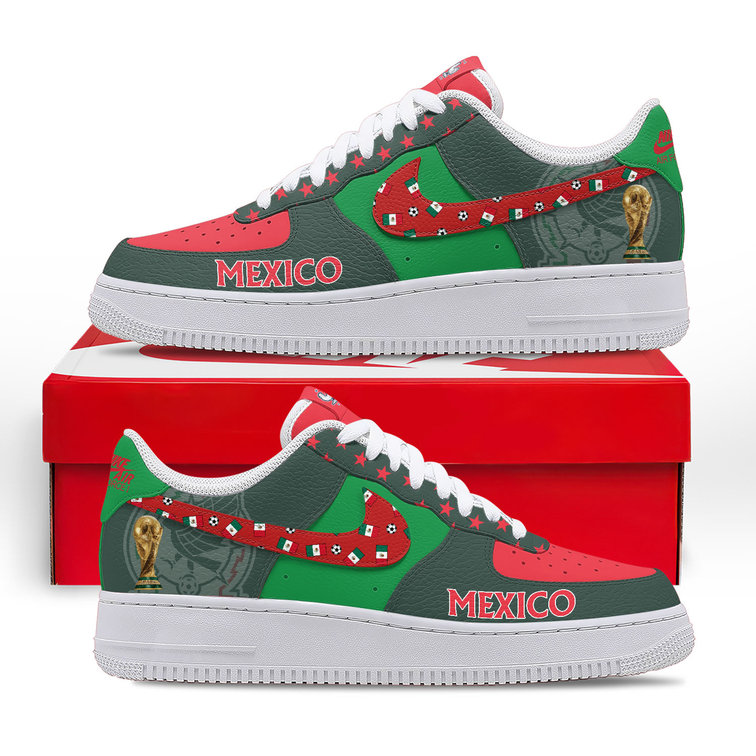 Mexico – Premium Champions Of The World AF1 Shoes – Limited Edition TTH190508