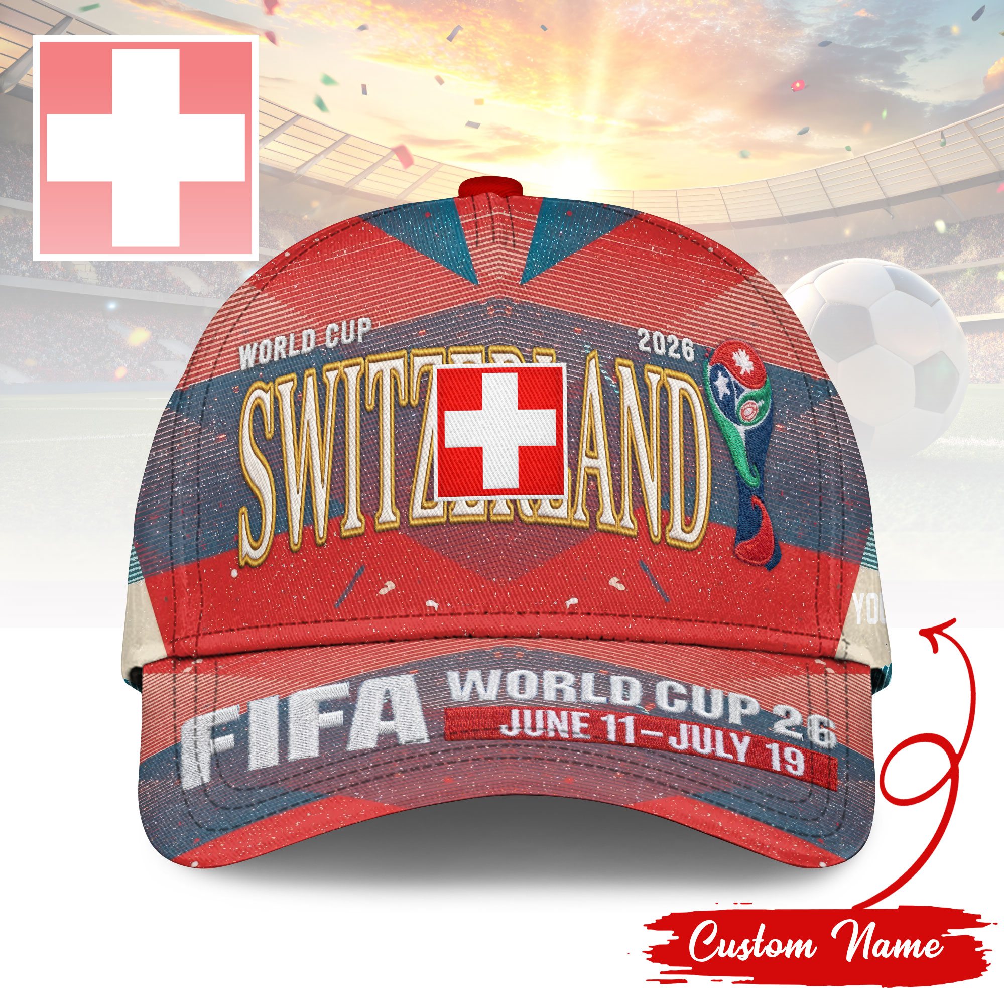 Switzerland | Premium World Cup 2026 FIFA Classic Cap TTH210542 - Image 2