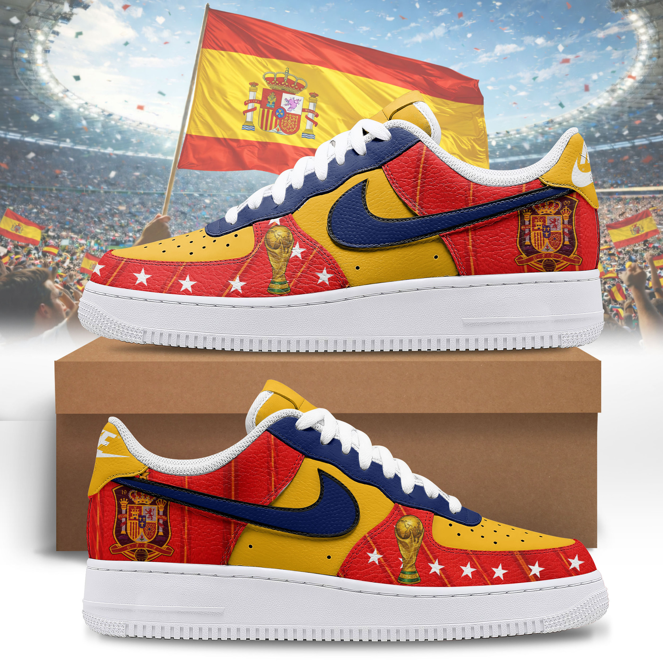 Spain – Premium World Cup 2026 Victory Edition AF1 Shoes – Gift for Fans TTH190509 - Image 2