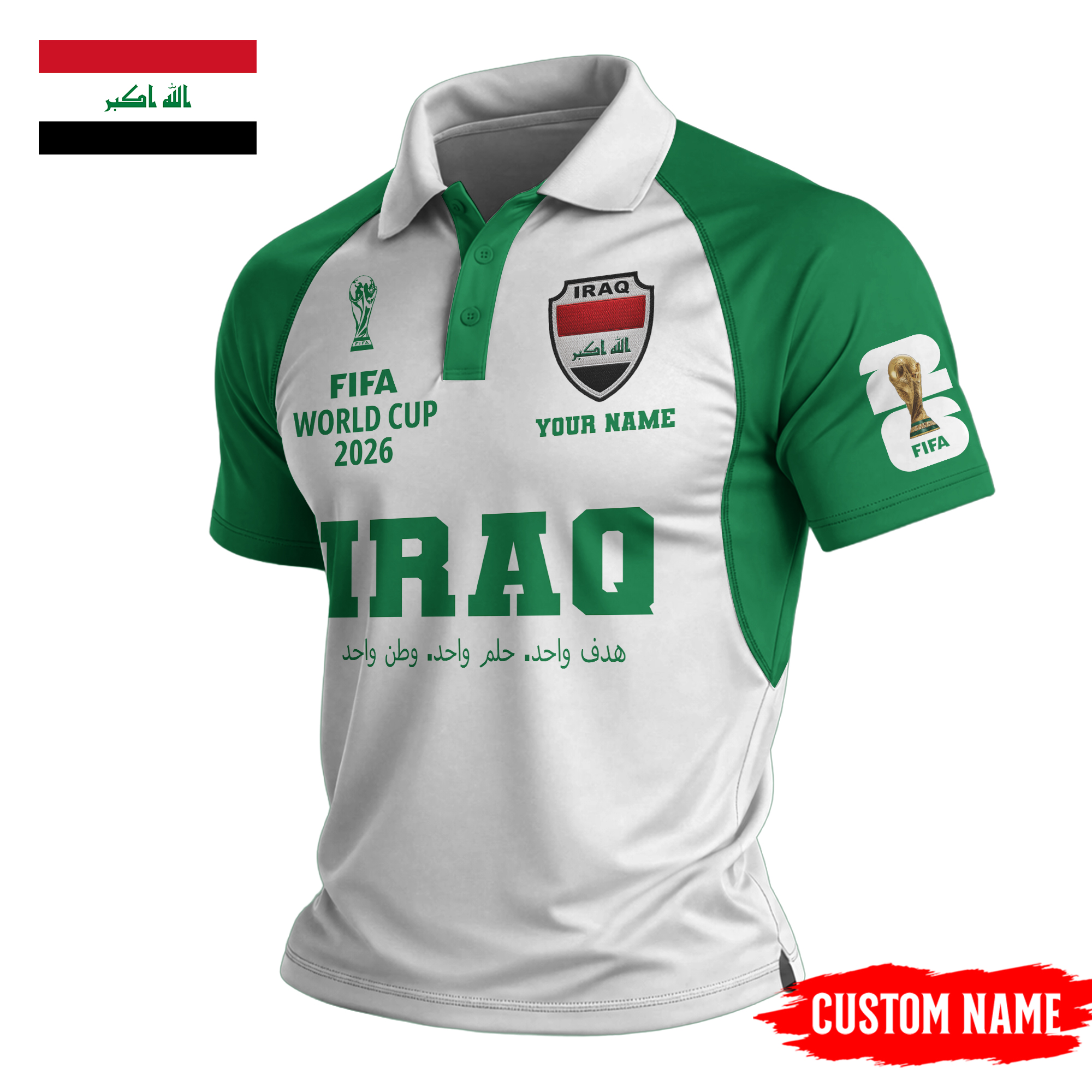 Iraq | Premium FIFA World Cup World Cup 2026 Legacy Polo Shirt TTH210535 - Image 2