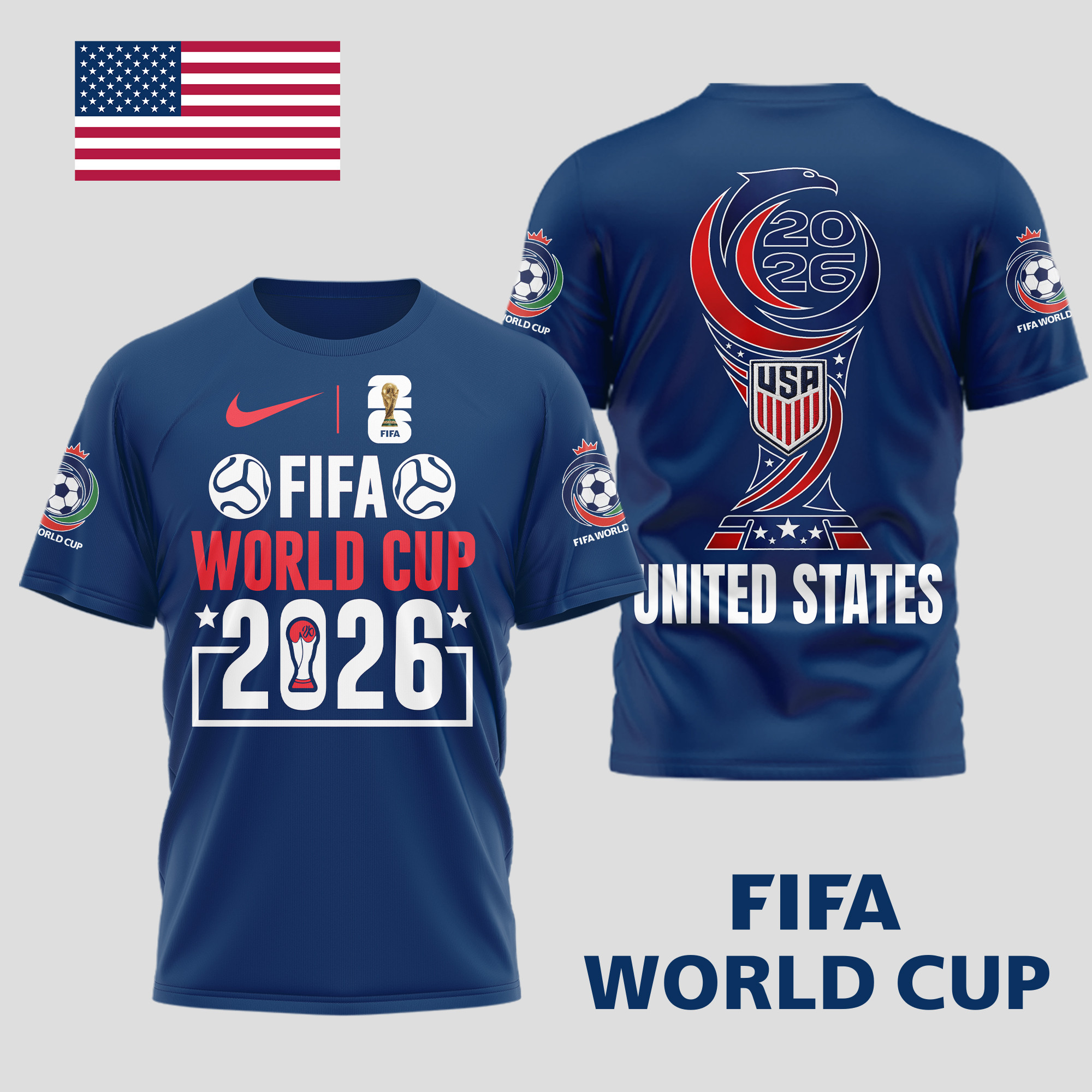 United States | Premium World Cup Spirit 2026 World Cup 2026 3D T-Shirt TTH210536 - Image 3