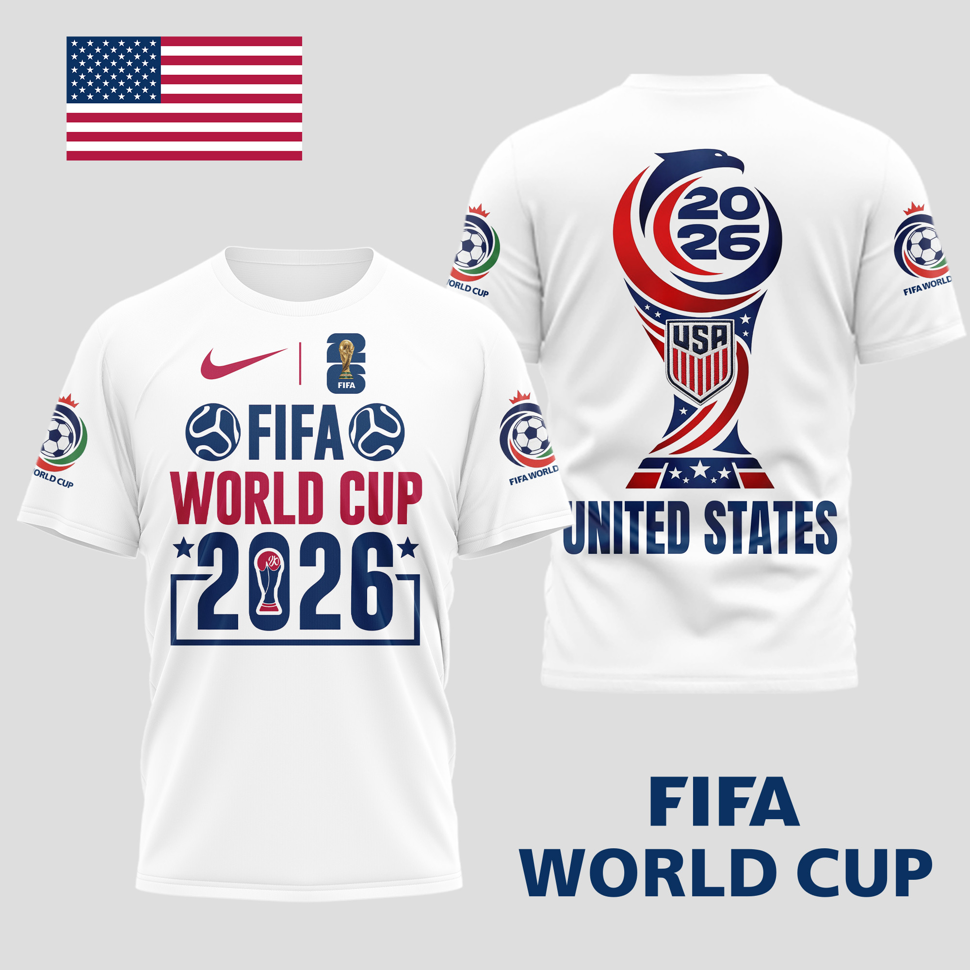 United States | Premium World Cup Spirit 2026 World Cup 2026 3D T-Shirt TTH210536 - Image 2