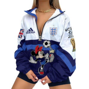England | Premium Global Football Fever V-Neck Zipper Sweatshirt Jackets TTH210553