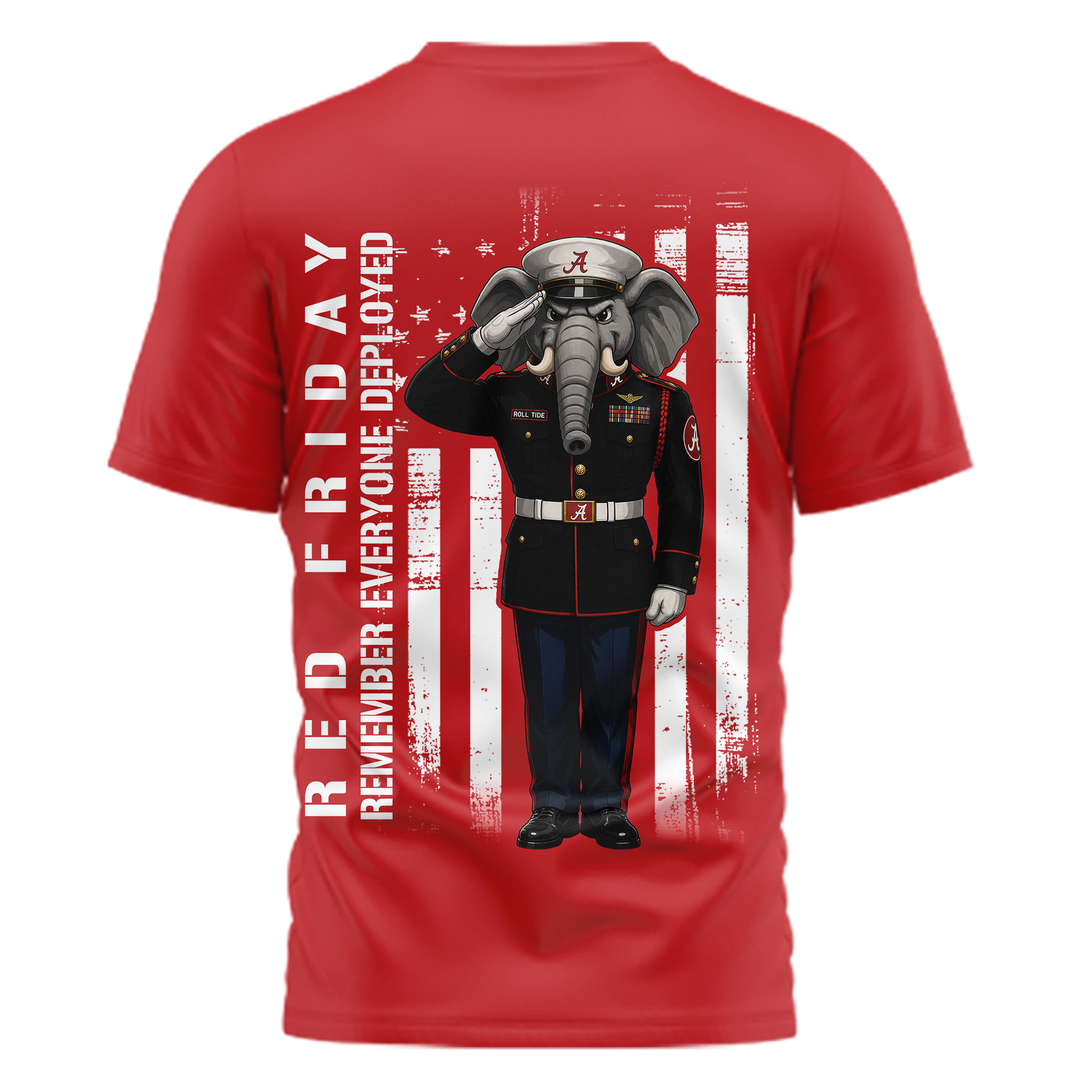 Alabama Crimson Tide | Premium NCAA Remember Everyone Deployed 3D Shirt TTH210554 - Image 2