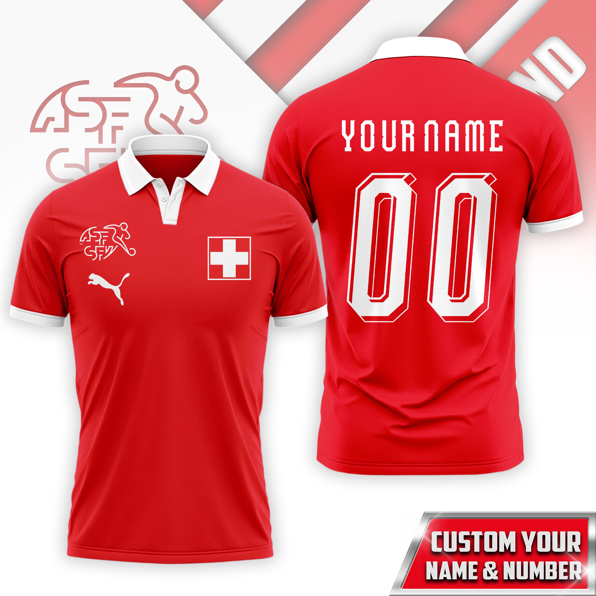 Switzerland | Premium World Cup 2026 Fan 3D Polo TTH210561