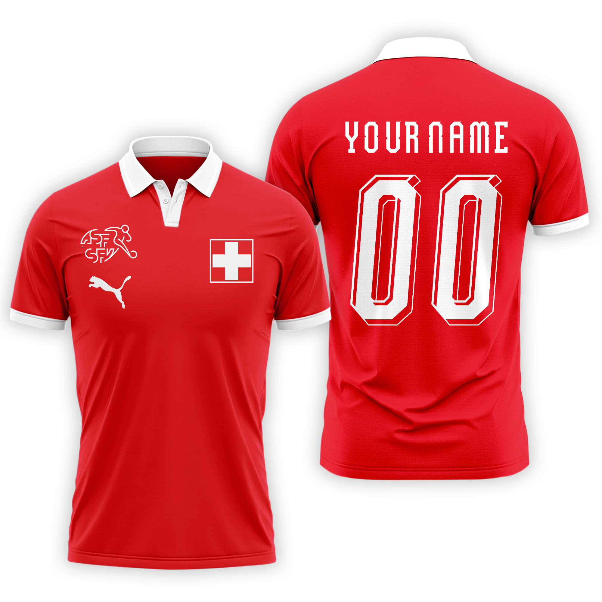 Switzerland | Premium World Cup 2026 Fan 3D Polo TTH210561 - Image 2